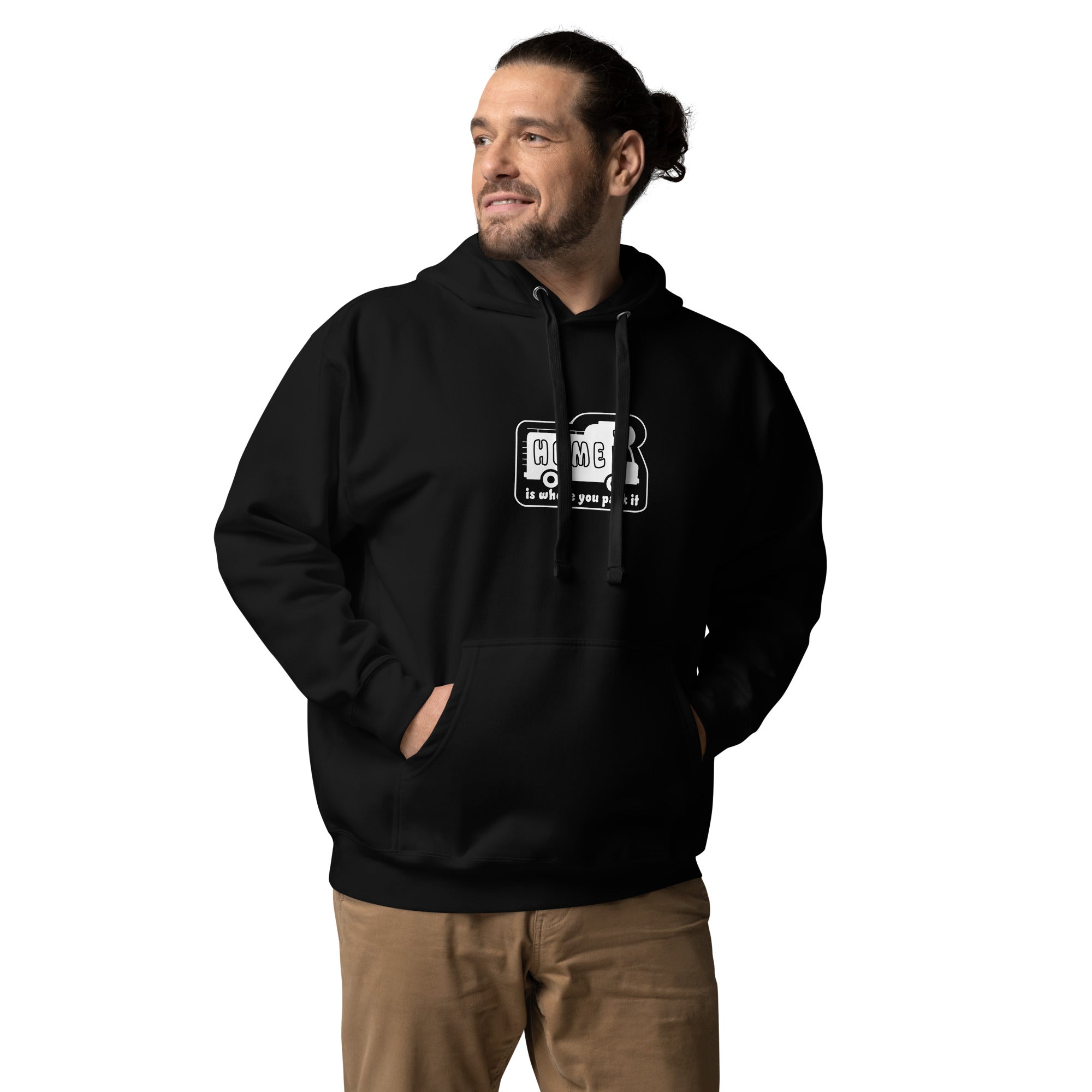 Unisex Cotton Hoodie White Camper Van Home is where you park it