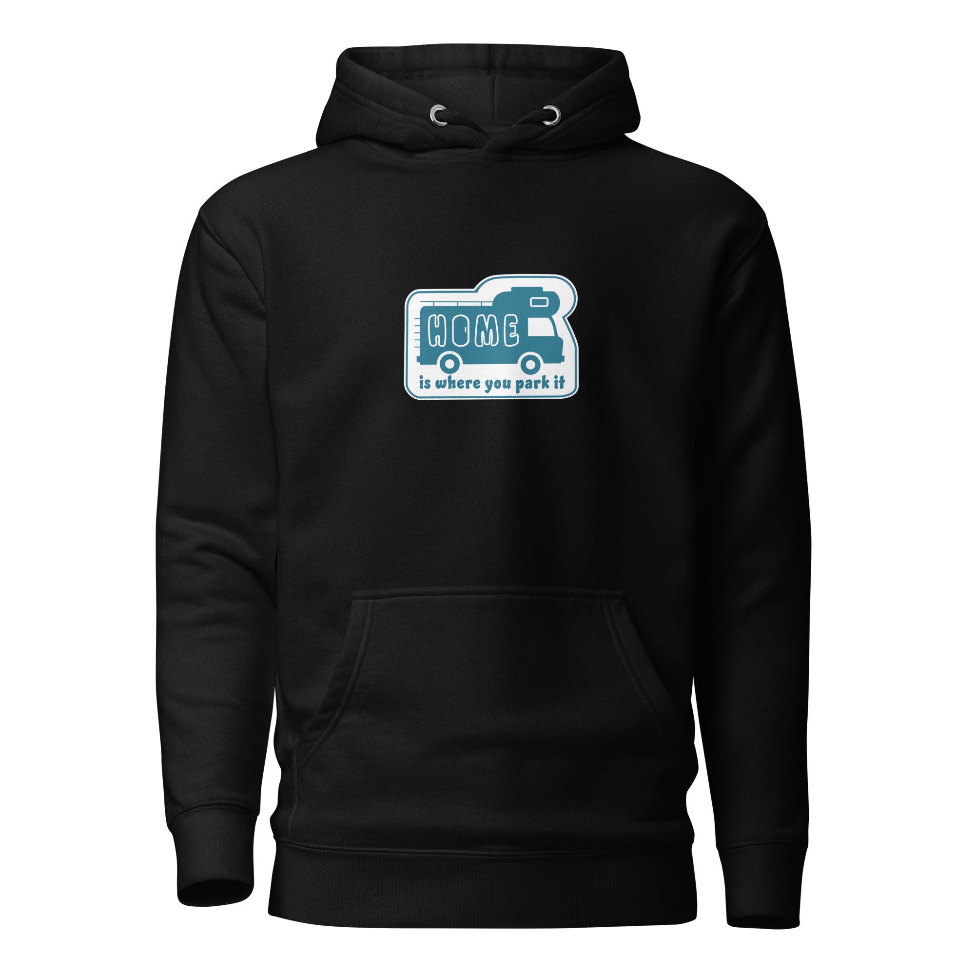 Unisex Cotton Hoodie Blue Camper Van Home is where you park it