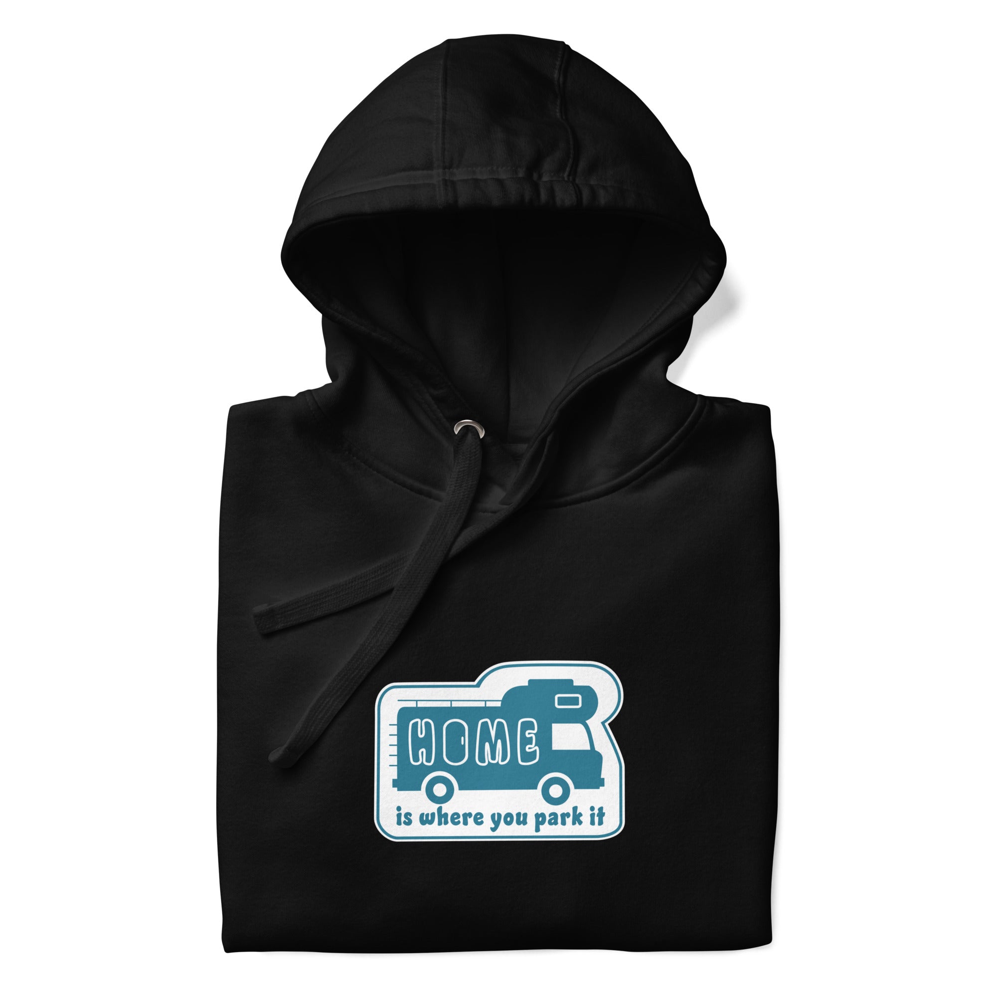 Unisex Cotton Hoodie Blue Camper Van Home is where you park it