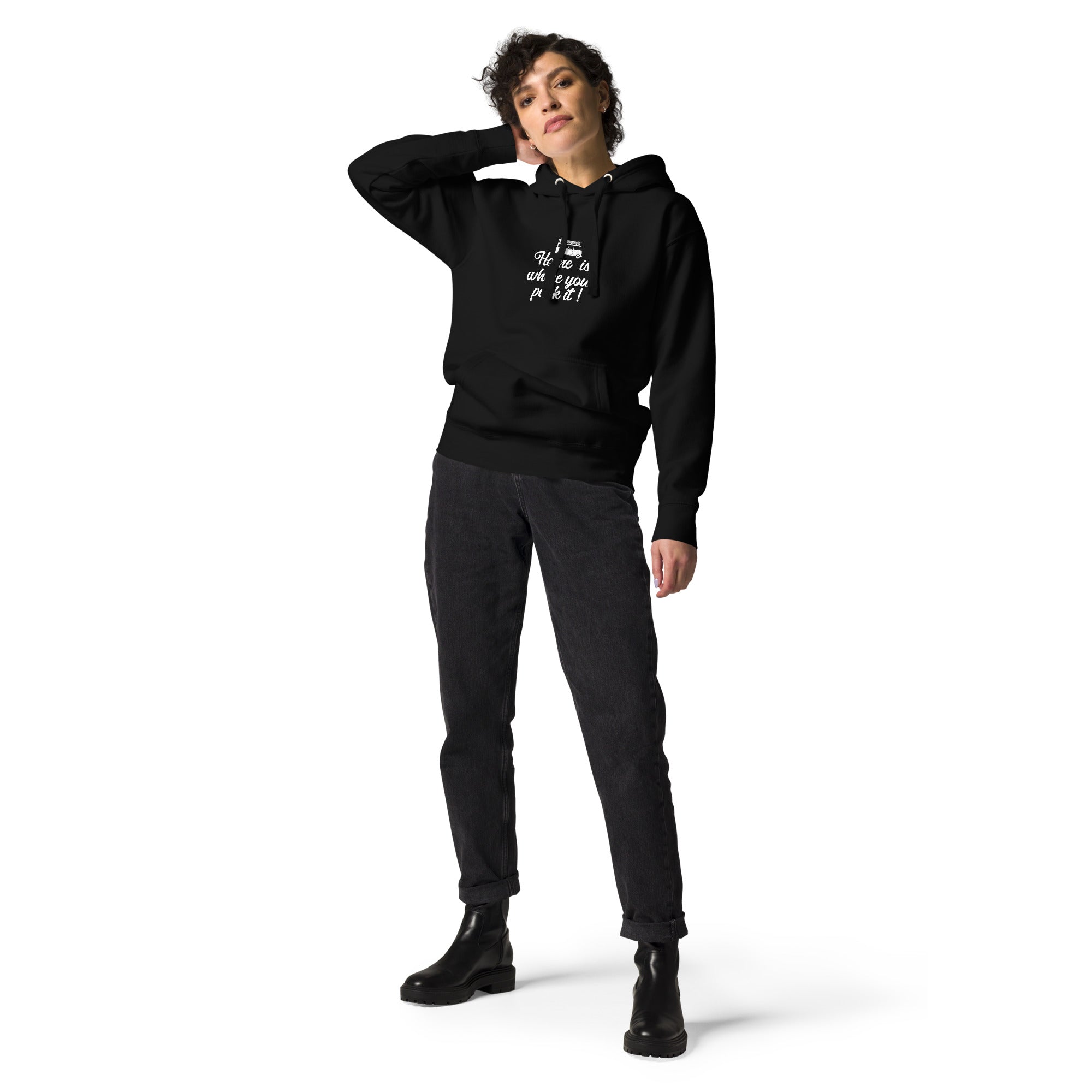 Unisex Cotton Hoodie White Surf Combi Home is where you park it