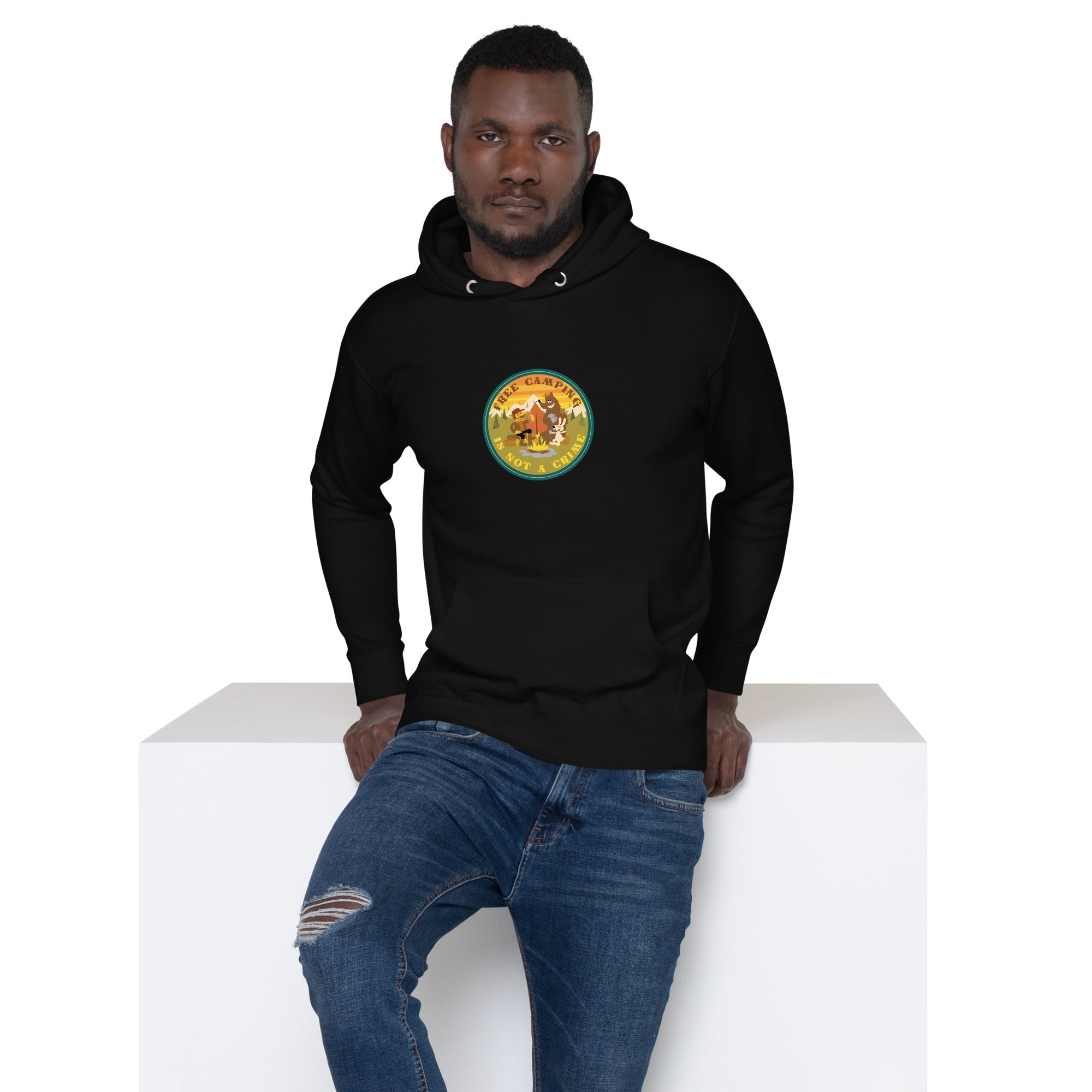 Unisex Cotton Hoodie Free camping is not a crime