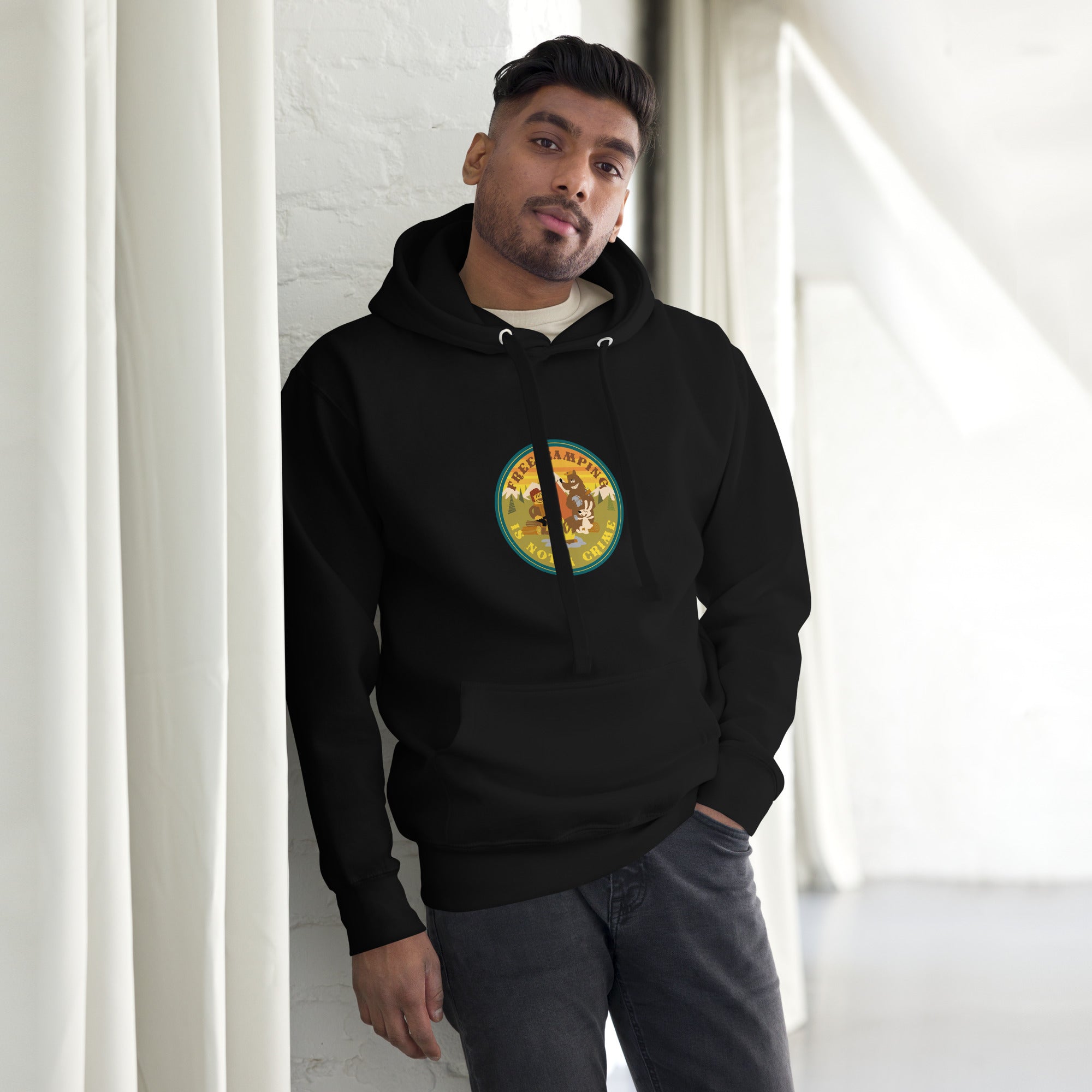 Unisex Cotton Hoodie Free camping is not a crime