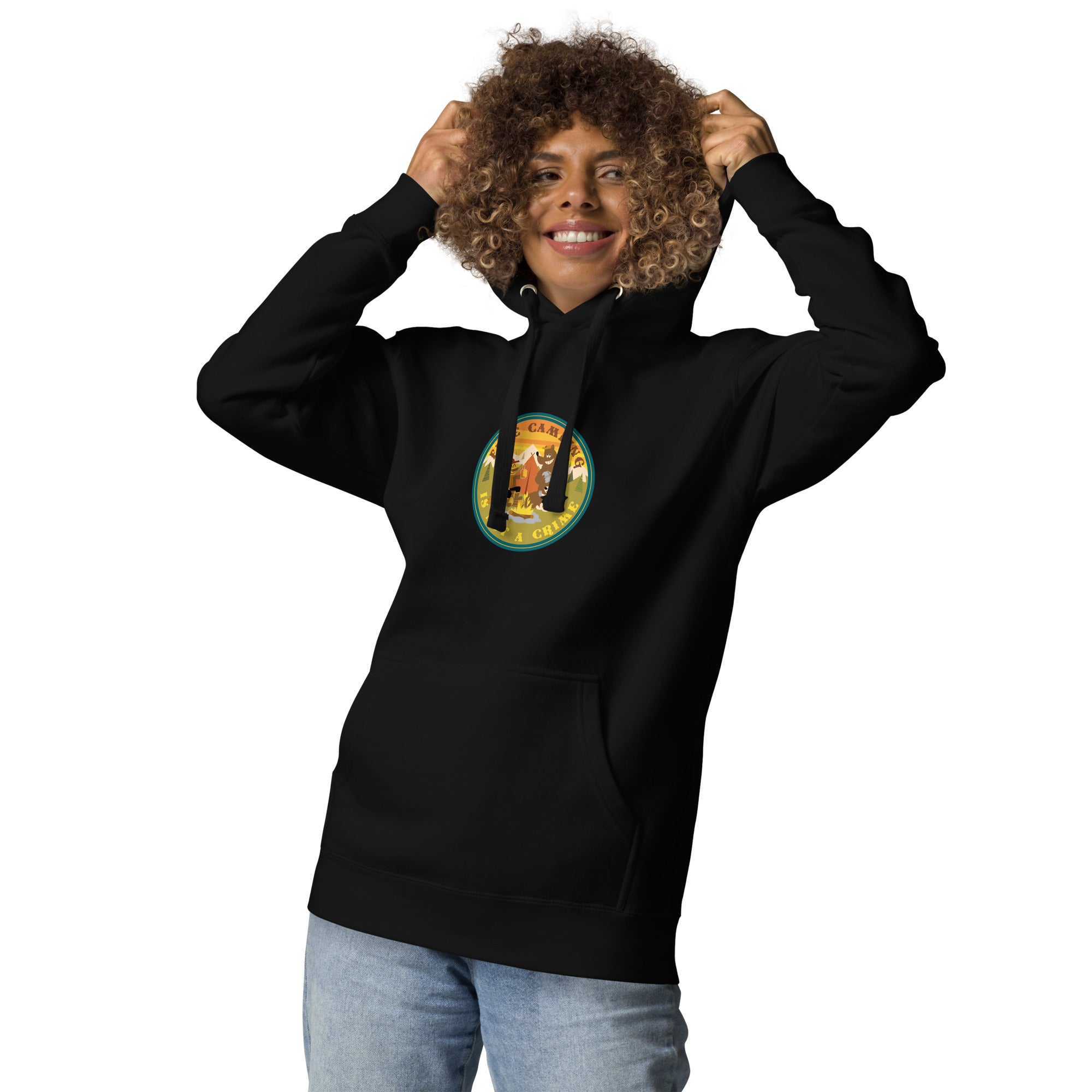 Unisex Cotton Hoodie Free camping is not a crime