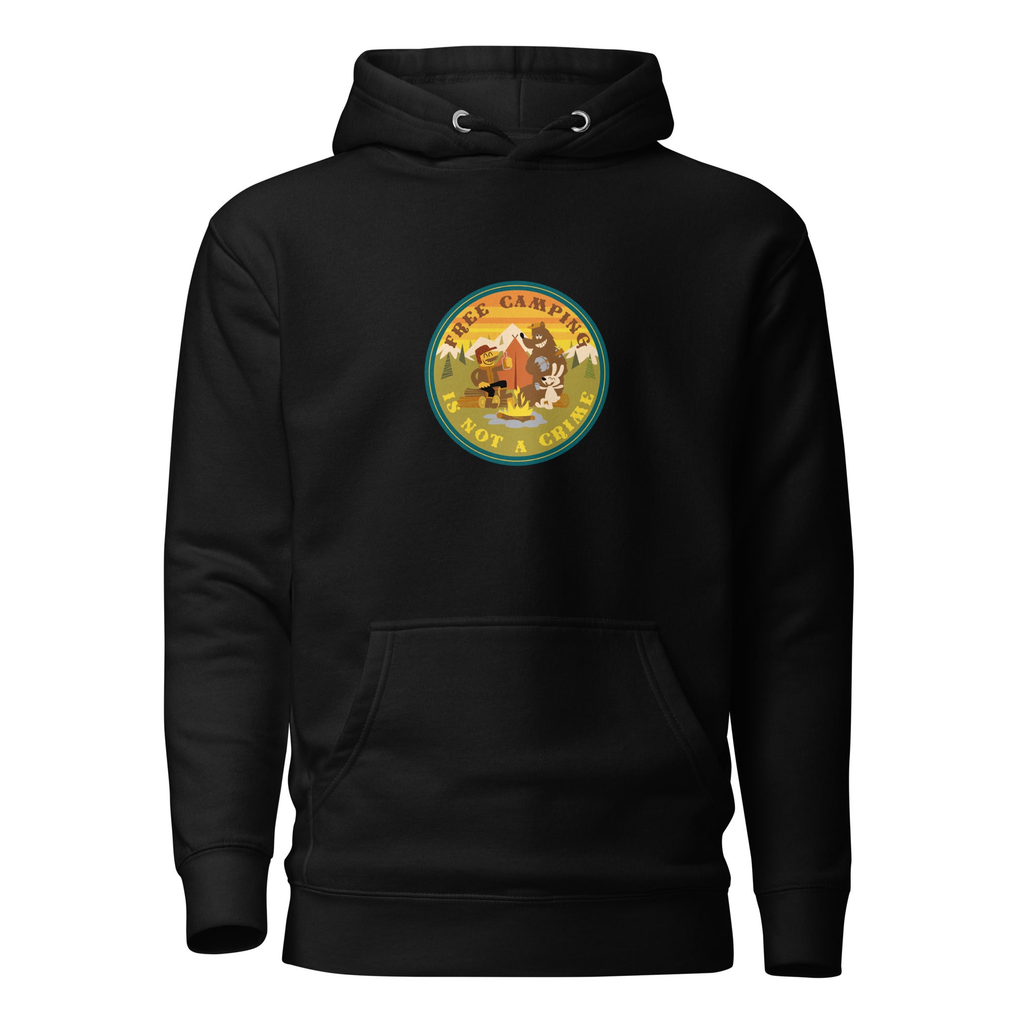 Unisex Cotton Hoodie Free camping is not a crime