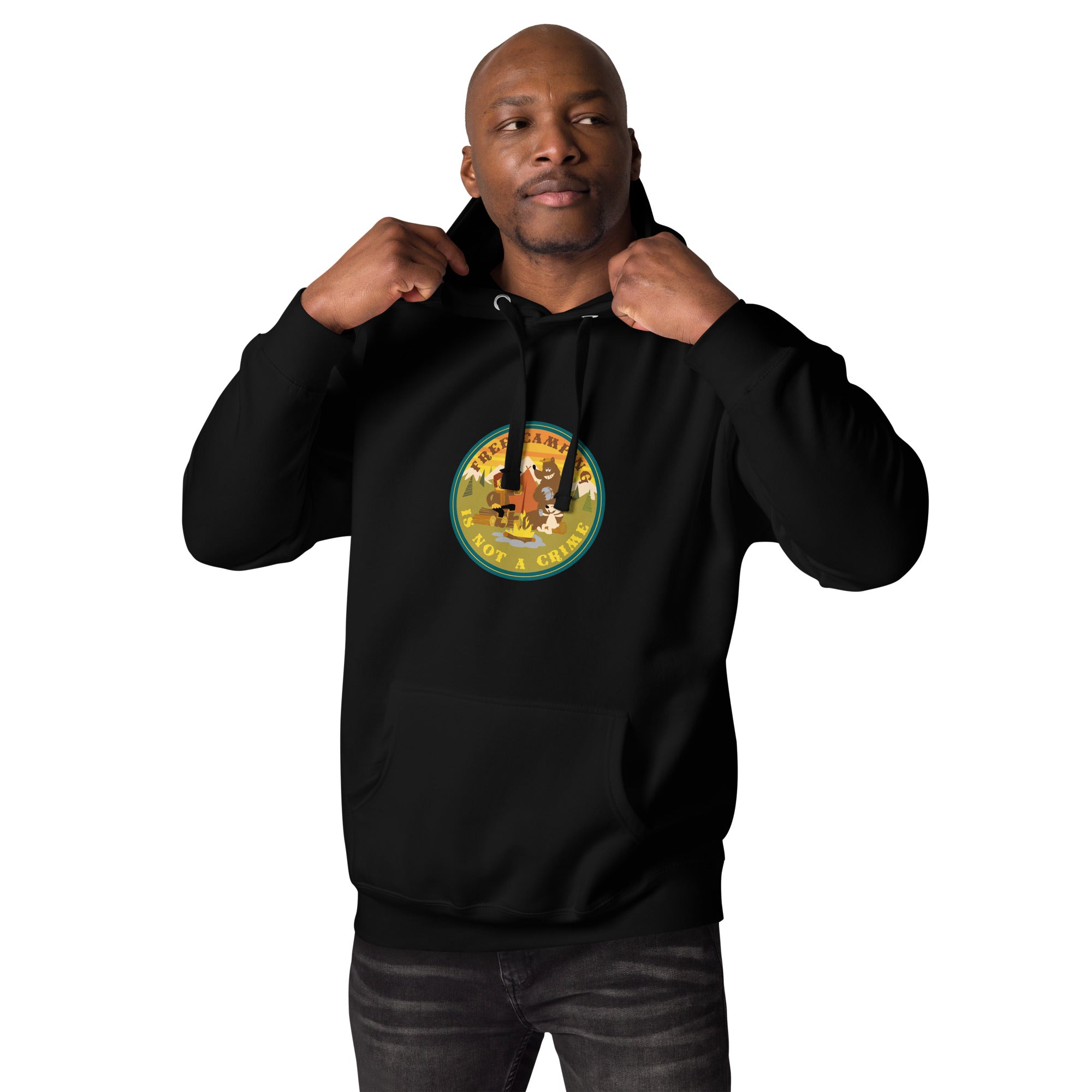 Unisex Cotton Hoodie Free camping is not a crime