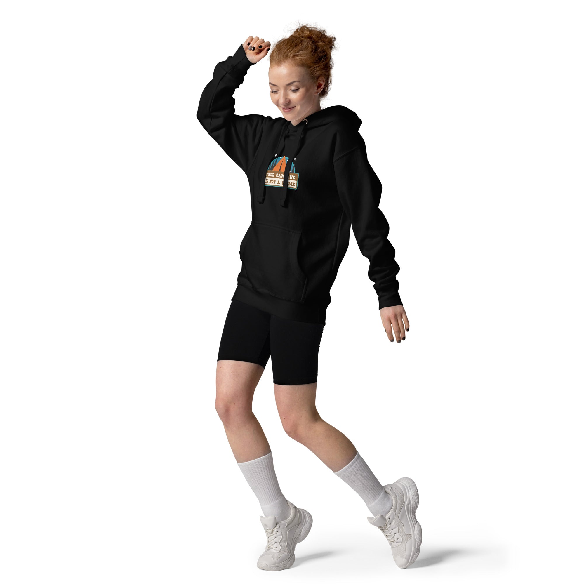 Unisex Cotton Hoodie Free camping is not a crime graphic