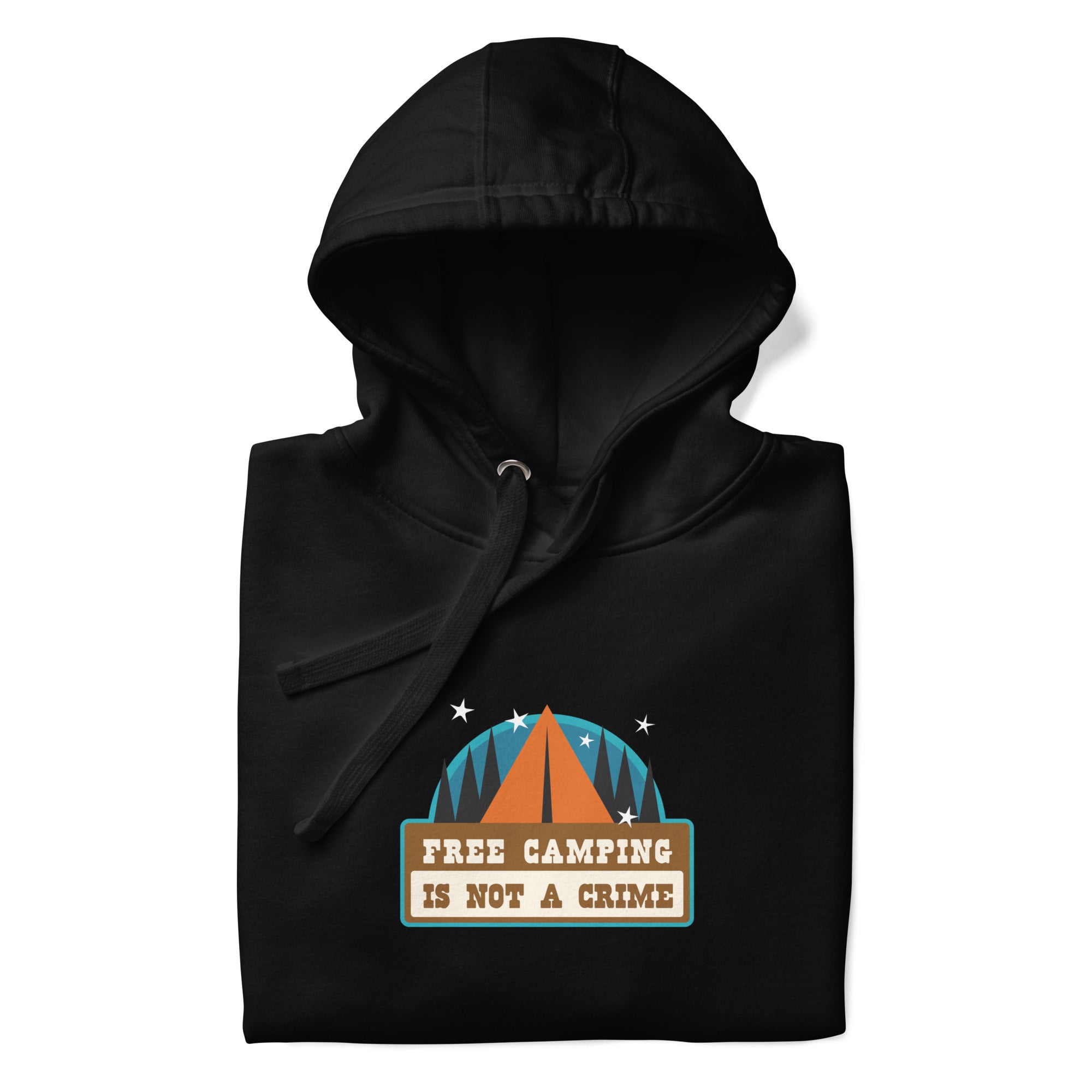 Unisex Cotton Hoodie Free camping is not a crime graphic