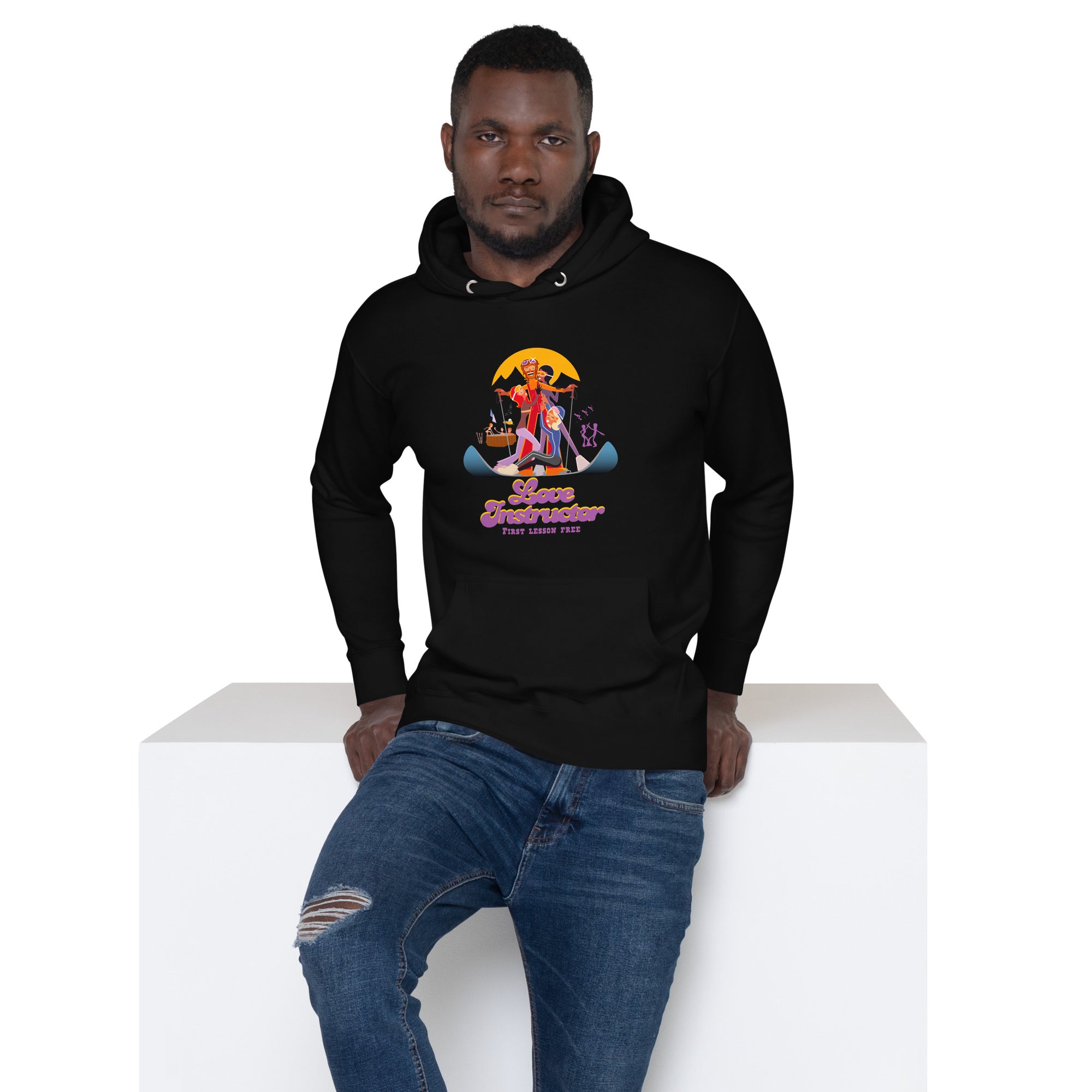 Sweat à capuche unisexe en coton Love Instructor First Lesson free