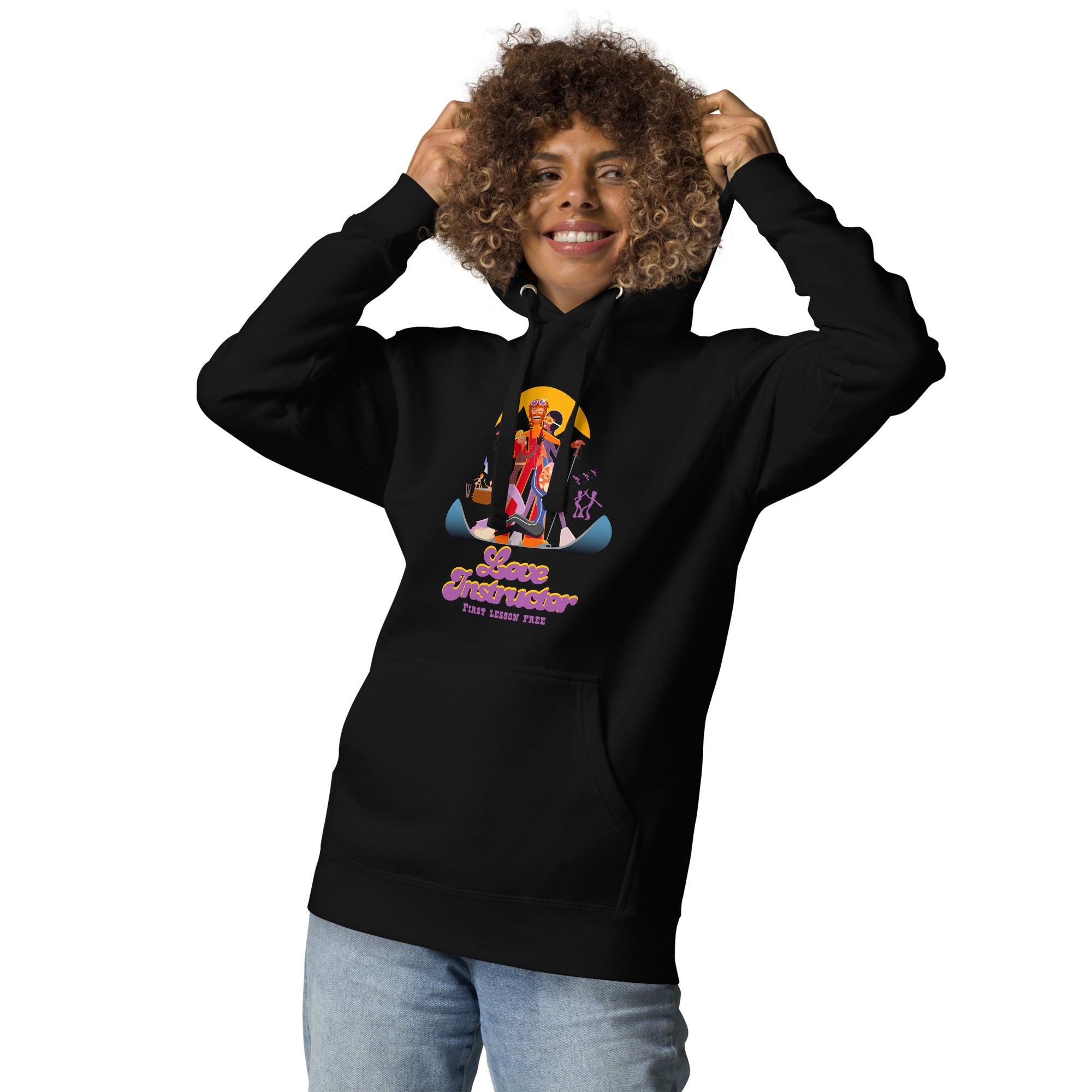 Sweat à capuche unisexe en coton Love Instructor First Lesson free