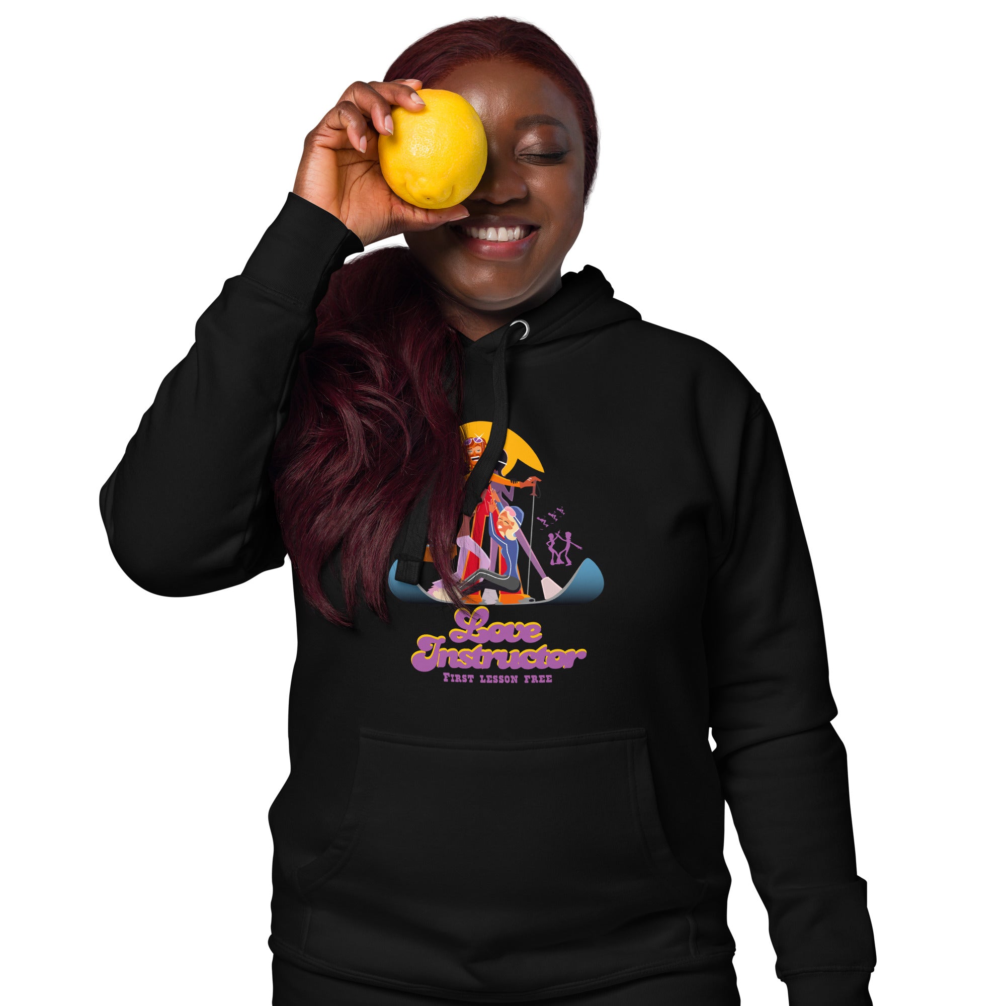 Sweat à capuche unisexe en coton Love Instructor First Lesson free