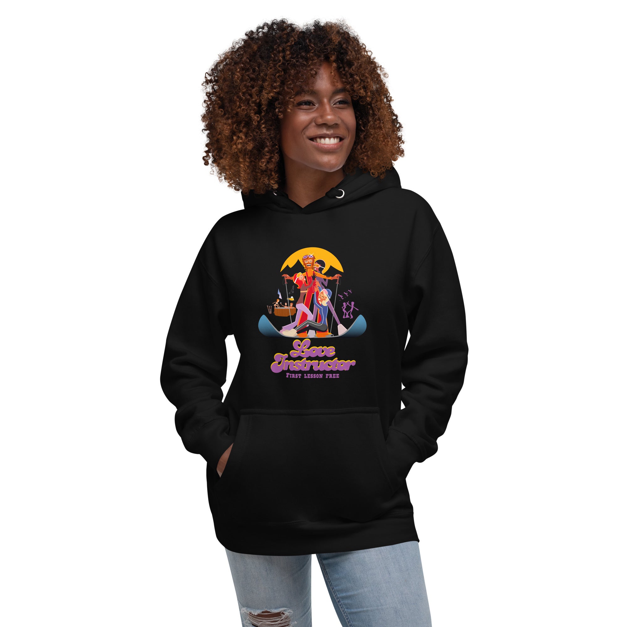 Sweat à capuche unisexe en coton Love Instructor First Lesson free