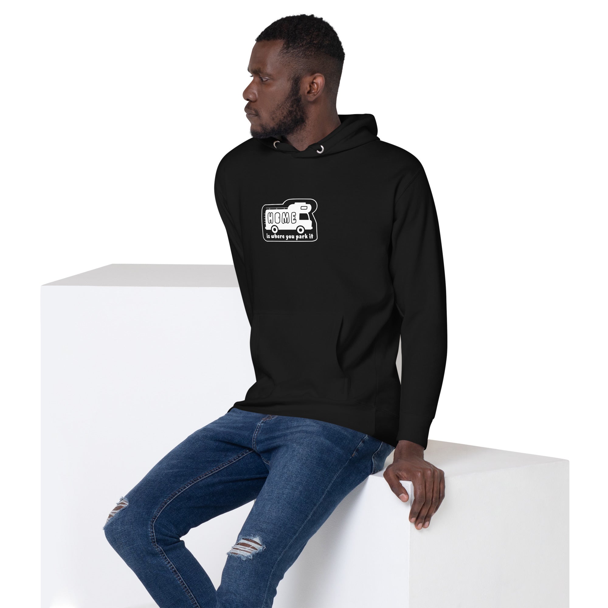 Unisex Cotton Hoodie White Camper Van Home is where you park it