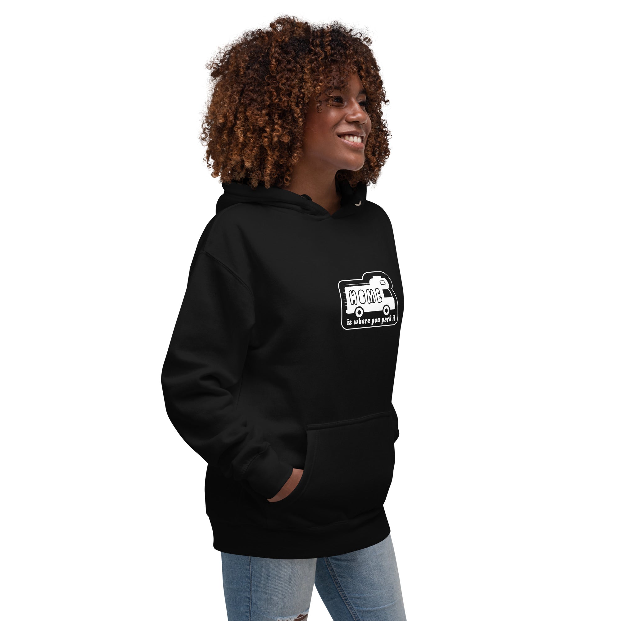 Unisex Cotton Hoodie White Camper Van Home is where you park it
