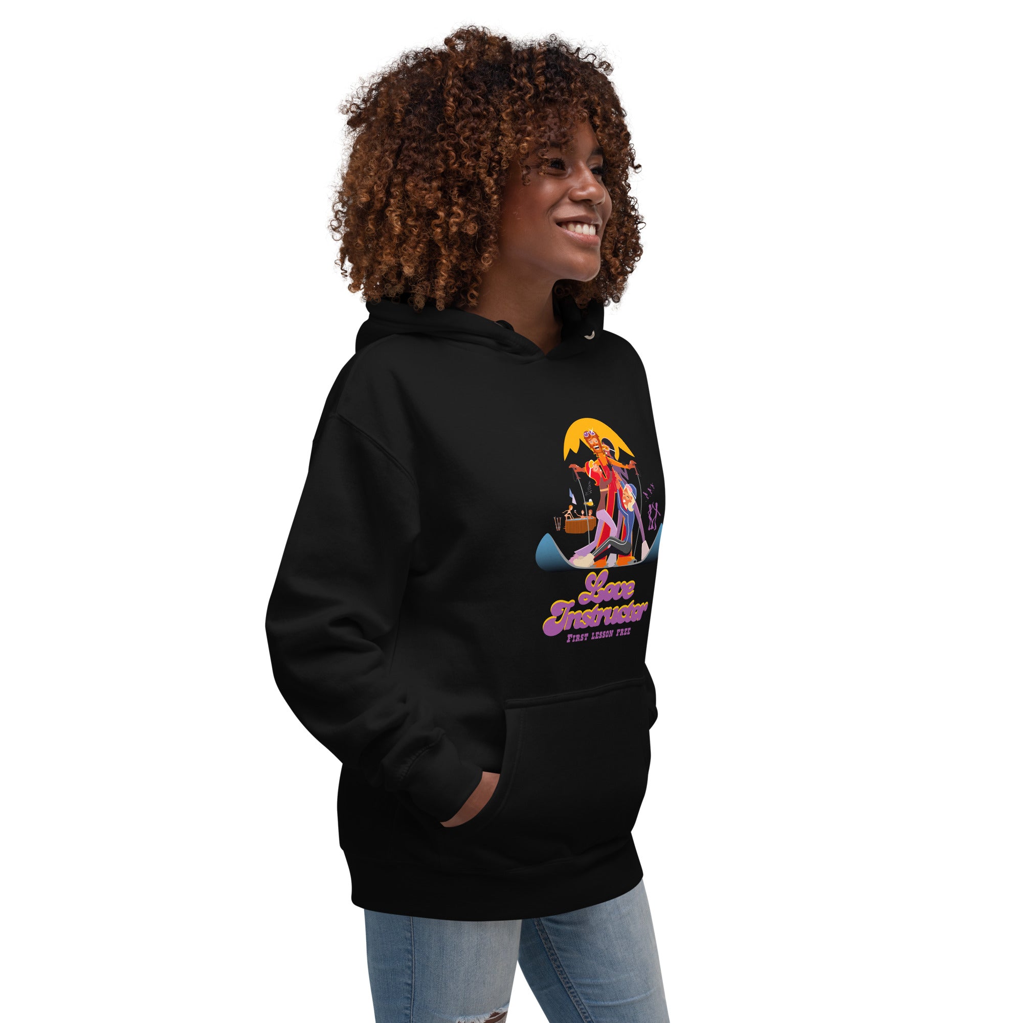 Sweat à capuche unisexe en coton Love Instructor First Lesson free