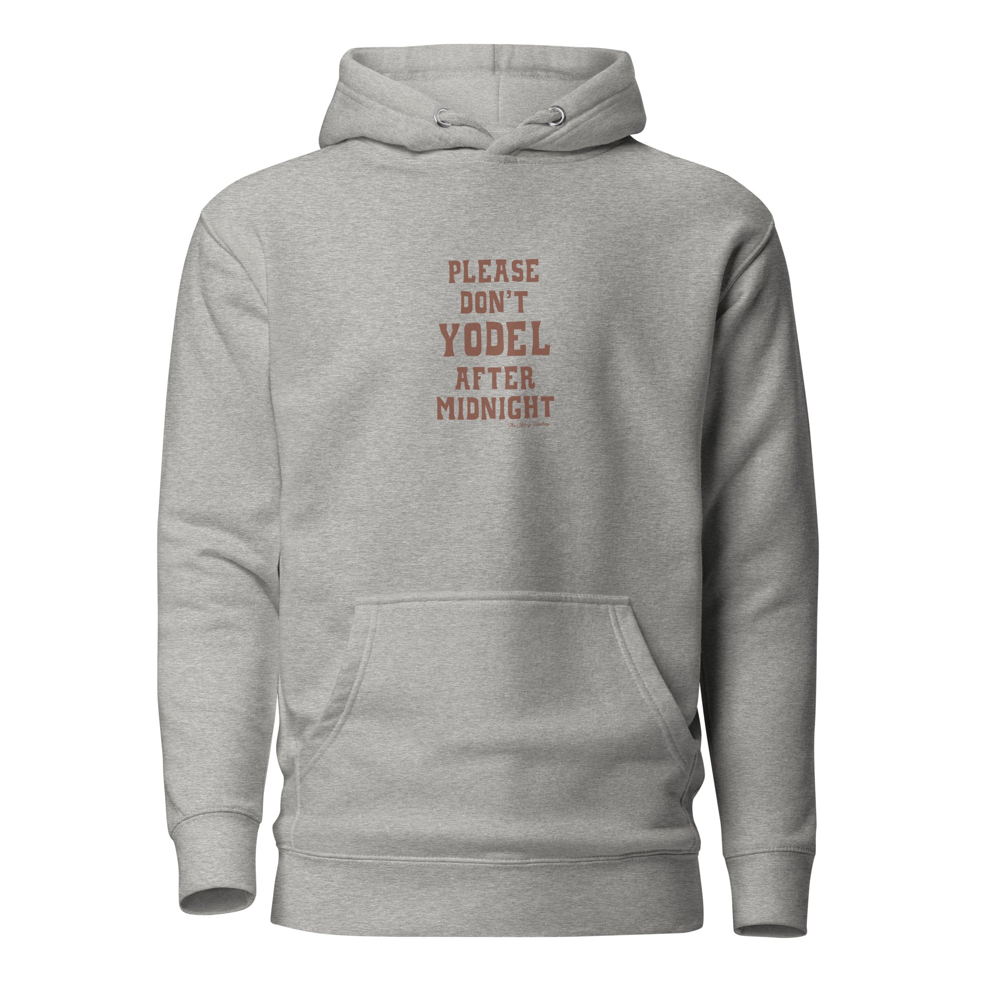 Unisex Cotton Hoodie Don't Yodel After Midnight on light colors