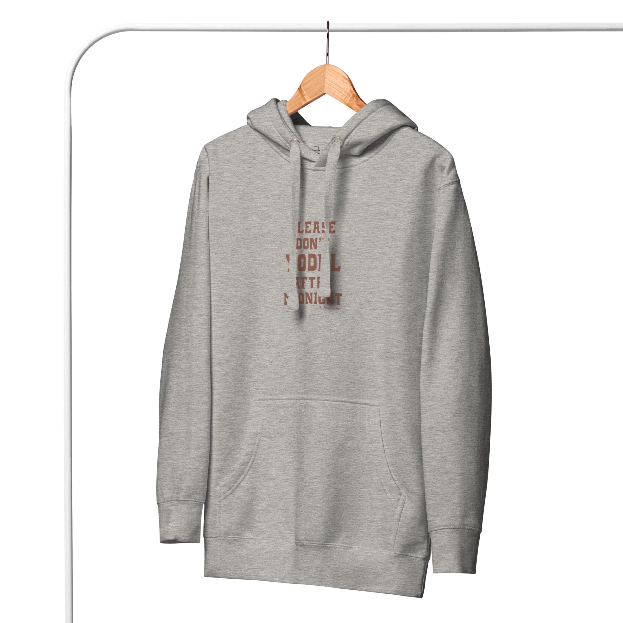 Unisex Cotton Hoodie Don't Yodel After Midnight on light colors
