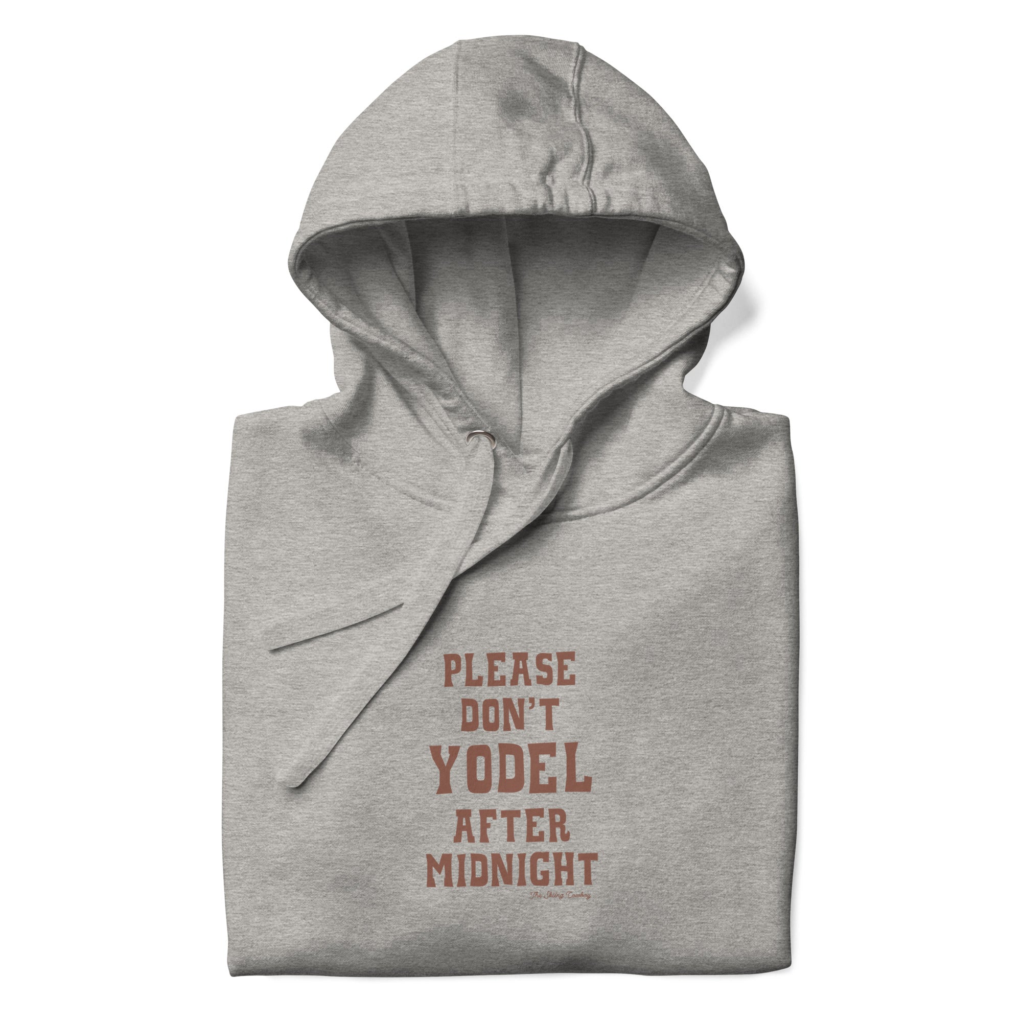 Unisex Cotton Hoodie Don't Yodel After Midnight on light colors