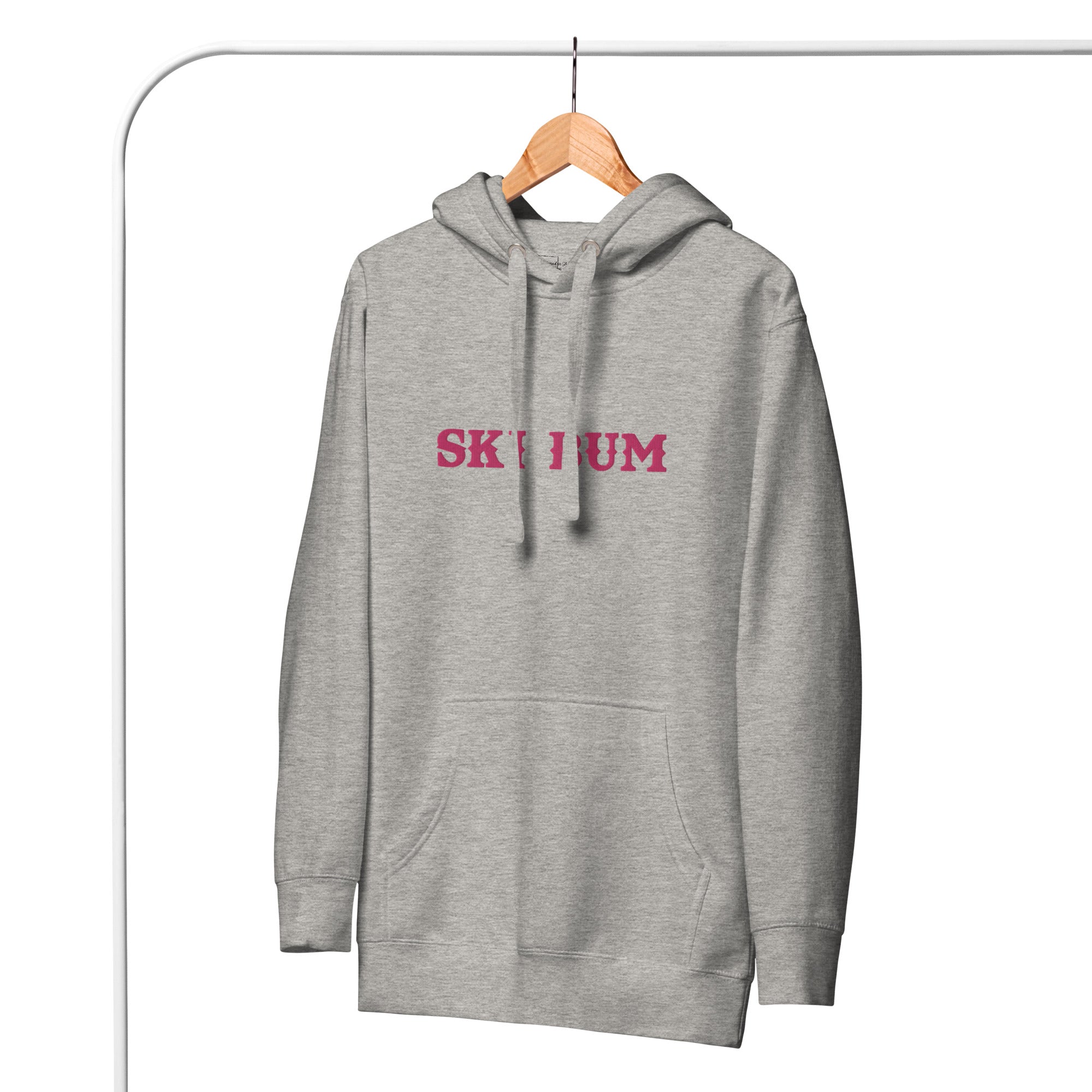 Sweat à capuche unisexe en coton Ski Bum Flamingo brodé