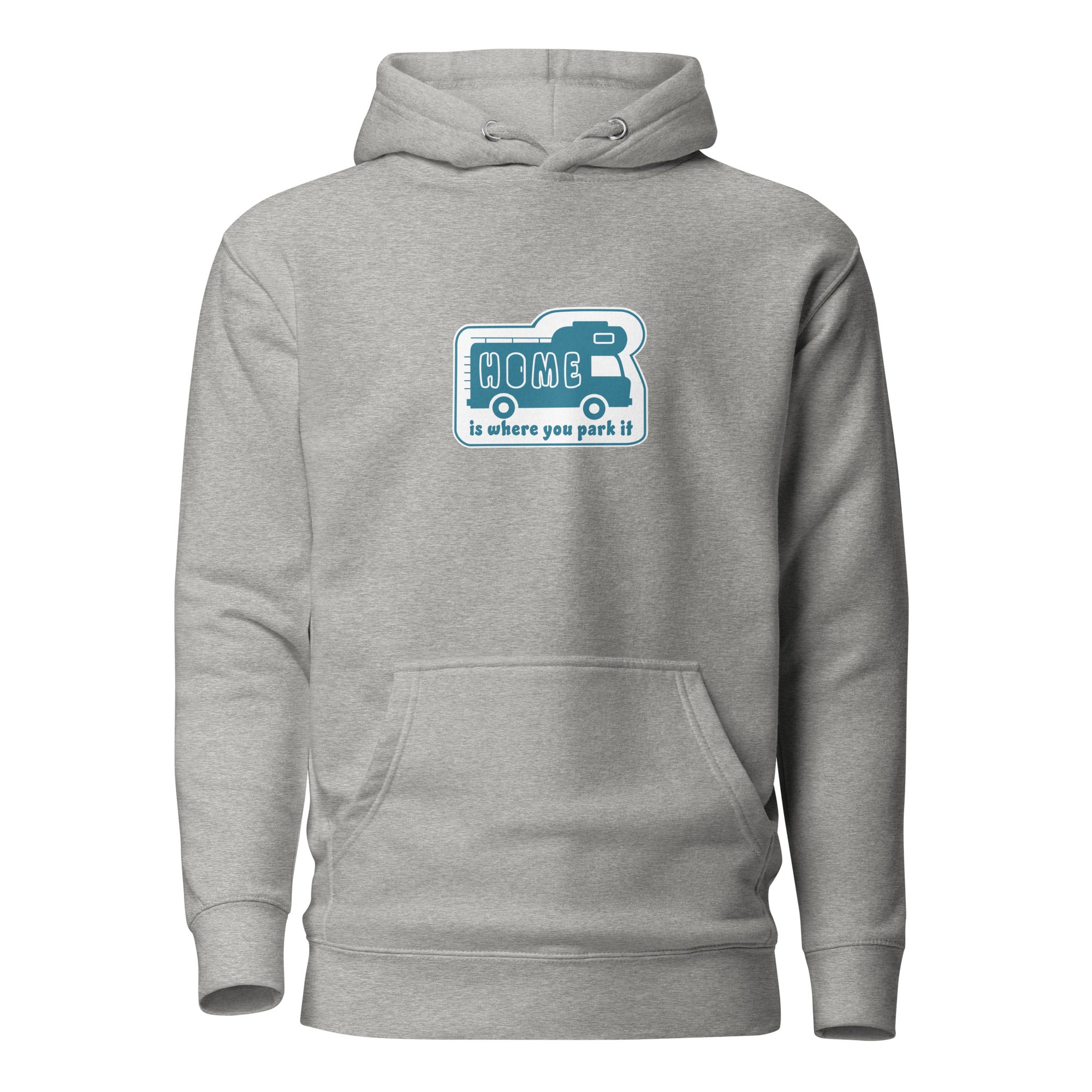 Unisex Cotton Hoodie Blue Camper Van Home is where you park it