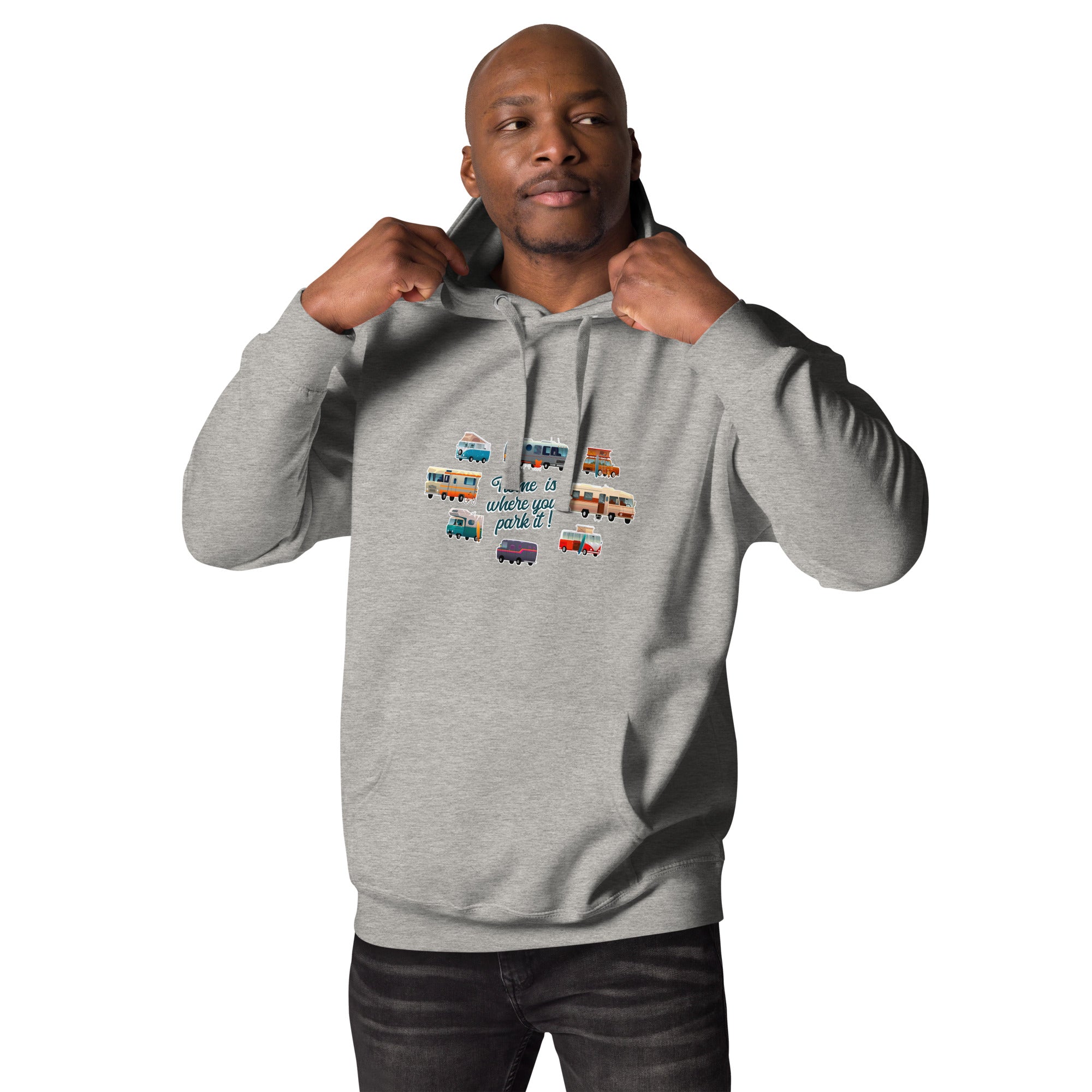 Unisex Cotton Hoodie Square Vintage Campers