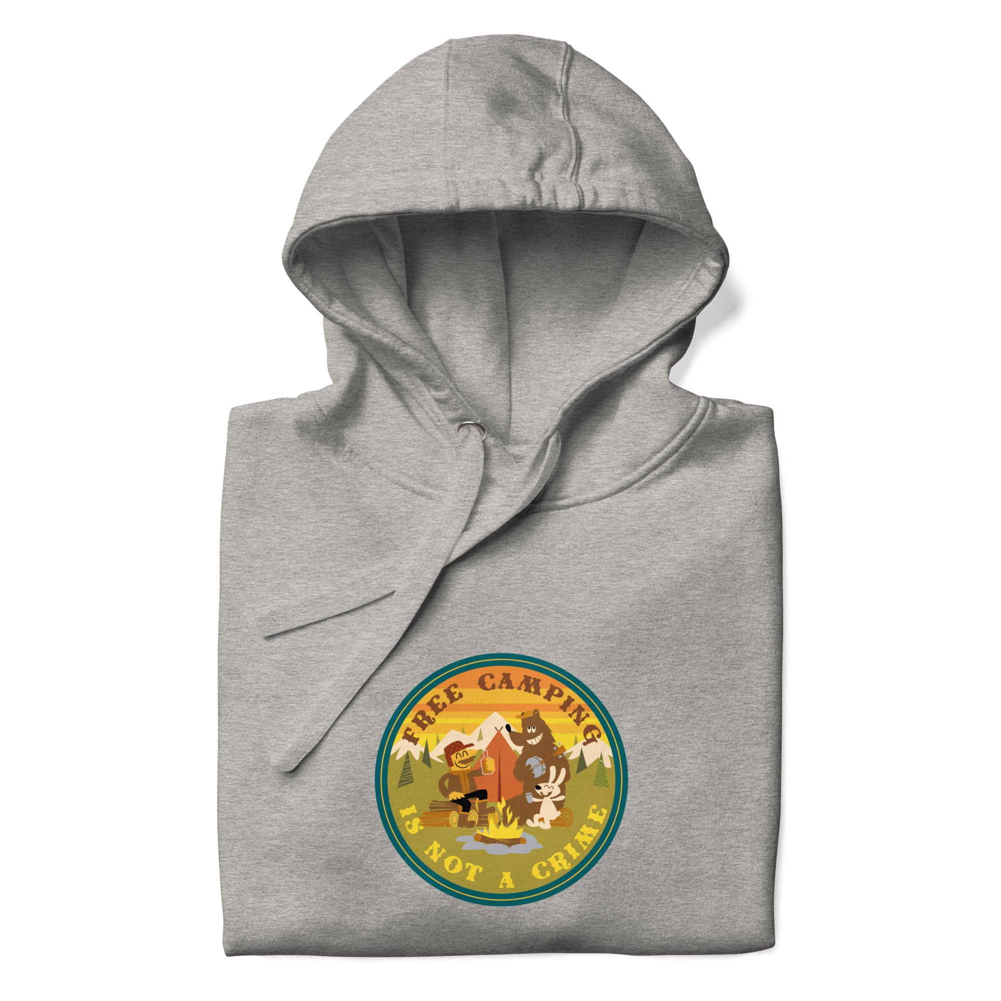 Unisex Cotton Hoodie Free camping is not a crime