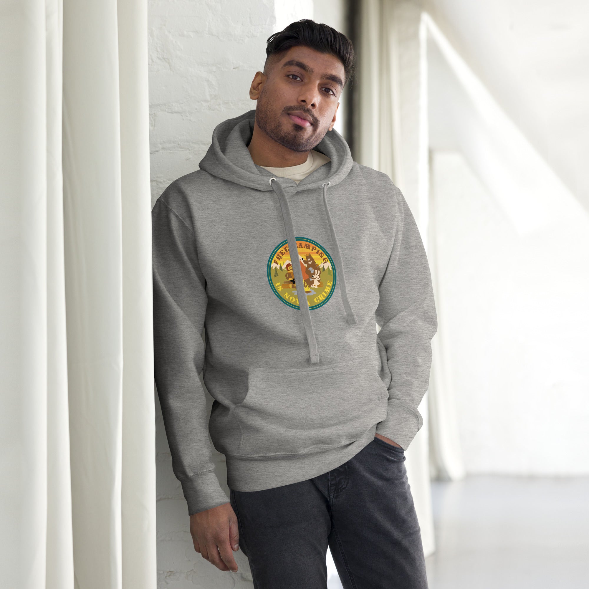 Unisex Cotton Hoodie Free camping is not a crime