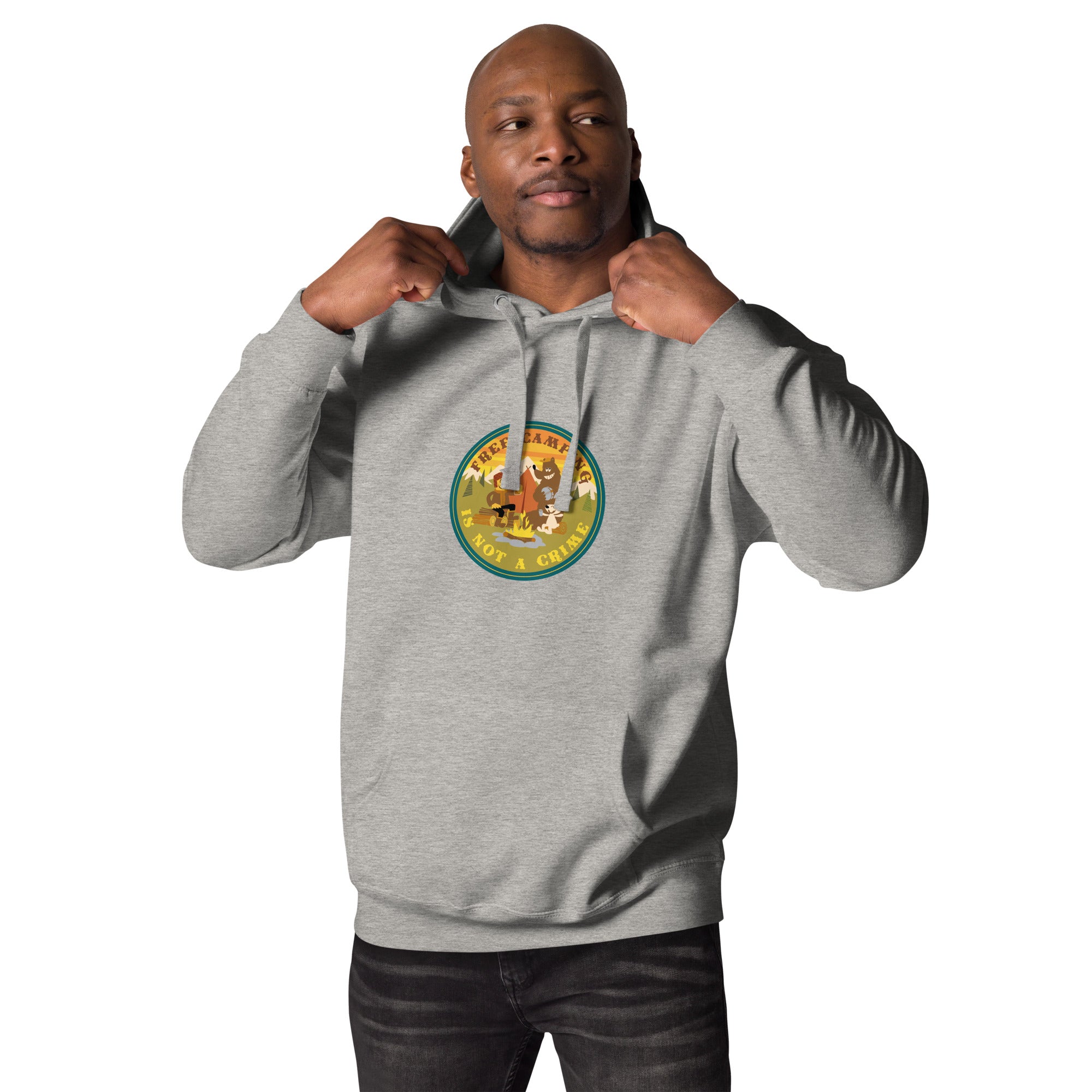 Unisex Cotton Hoodie Free camping is not a crime