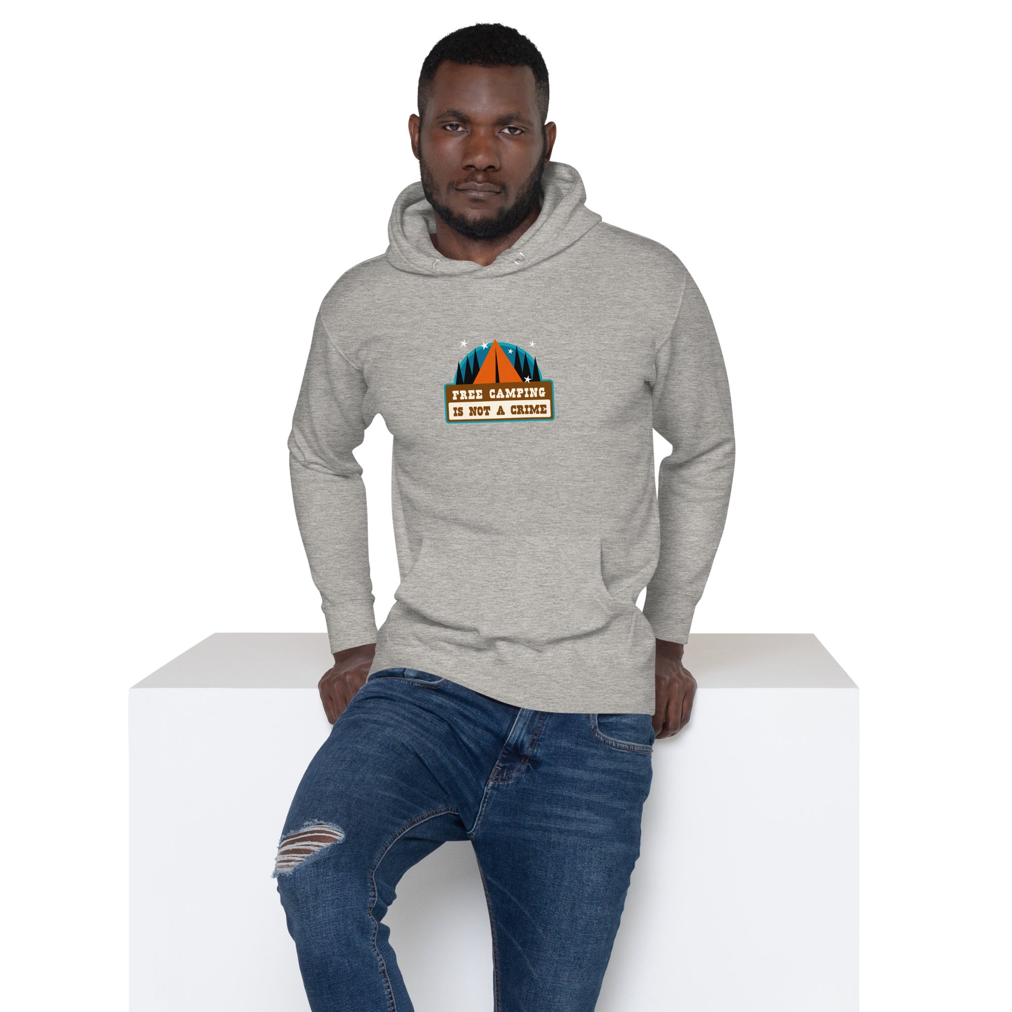 Unisex Cotton Hoodie Free camping is not a crime graphic