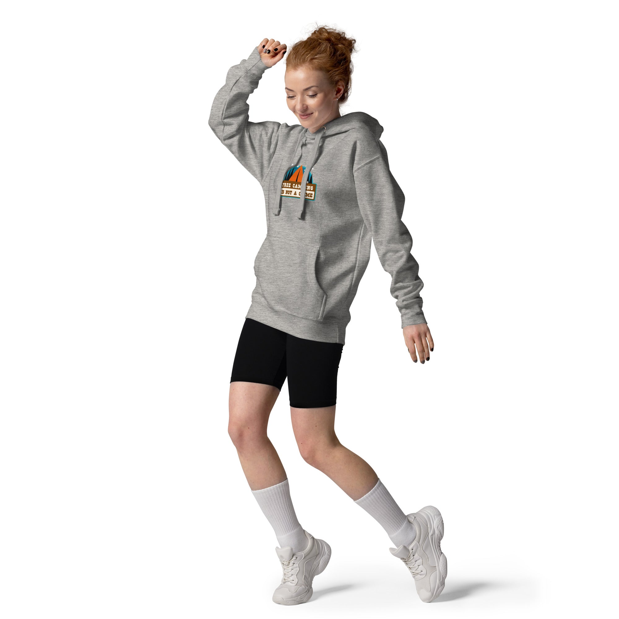 Unisex Cotton Hoodie Free camping is not a crime graphic