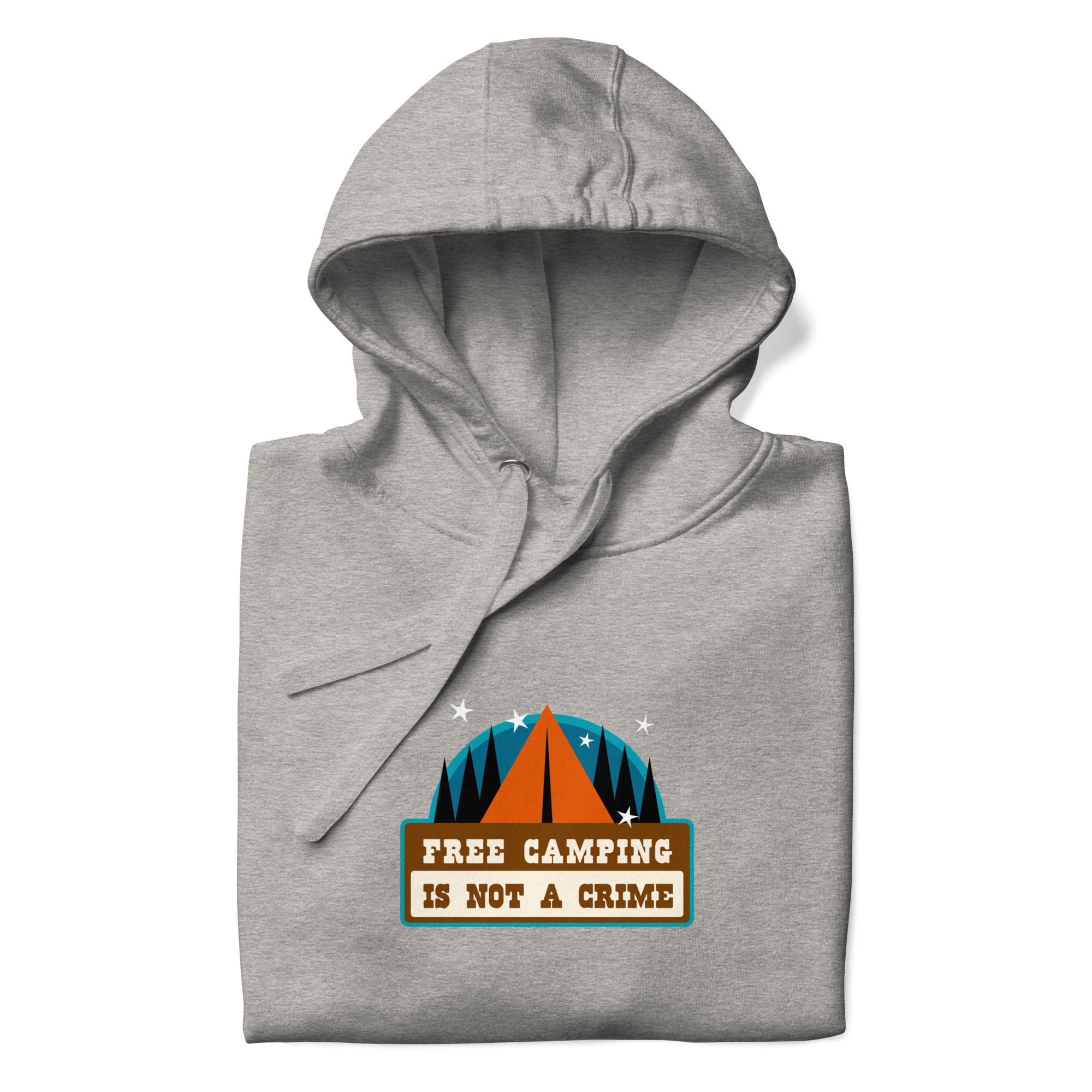 Unisex Cotton Hoodie Free camping is not a crime graphic