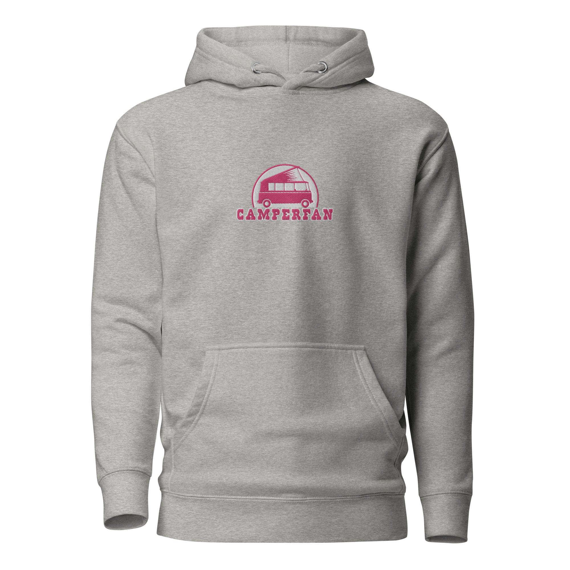 Unisex Cotton Hoodie Camperfan flamingo/white embroidered pattern