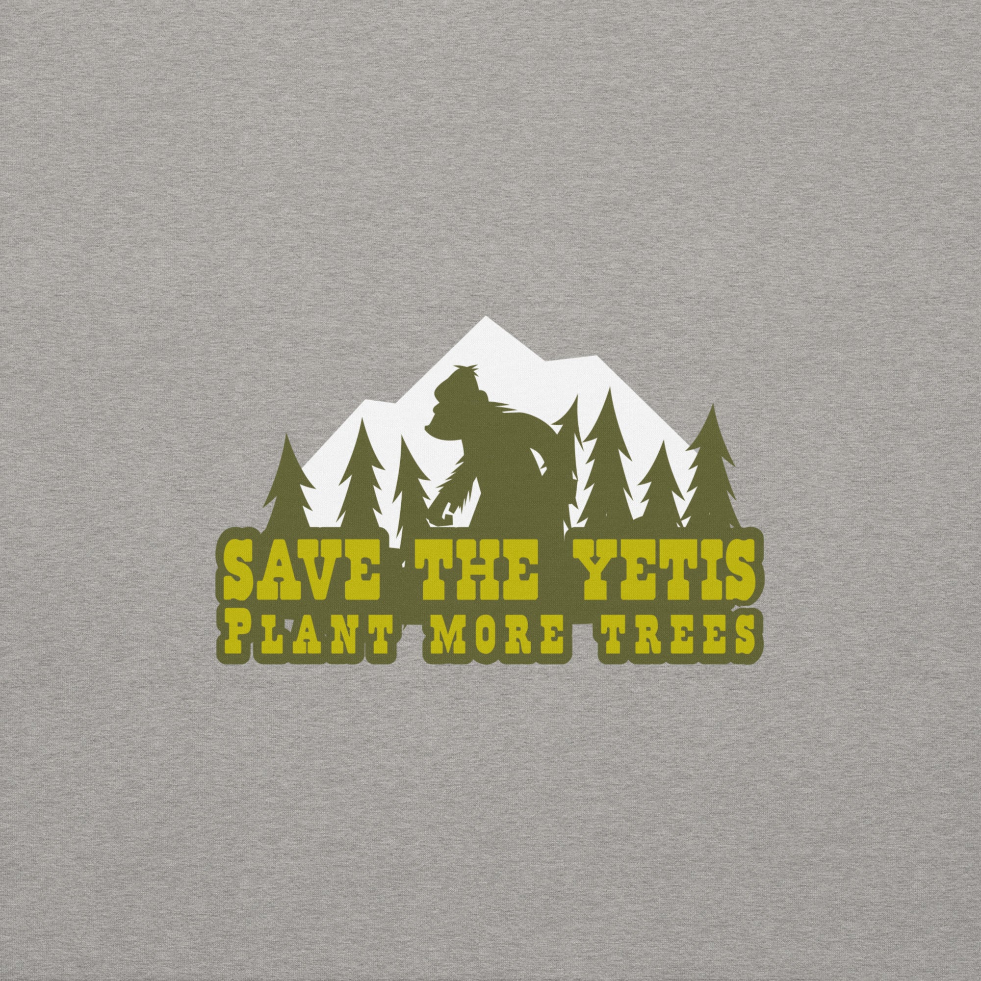 Sweat à capuche unisexe en coton Save the Yetis, Plant more Trees