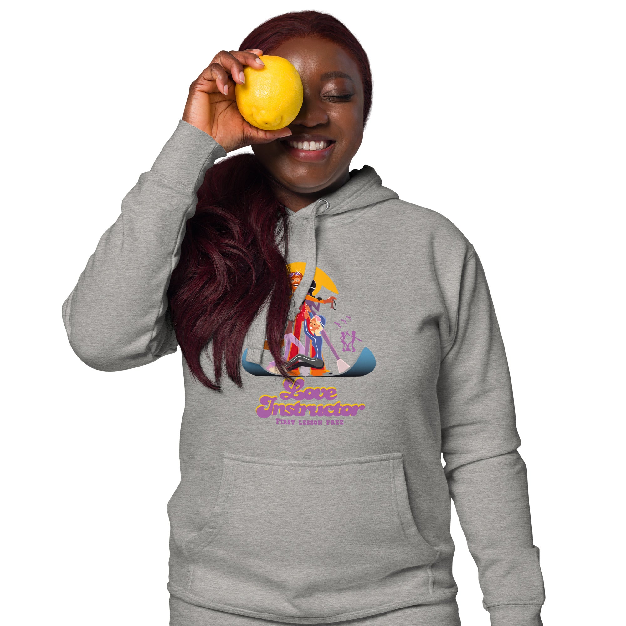 Sweat à capuche unisexe en coton Love Instructor First Lesson free