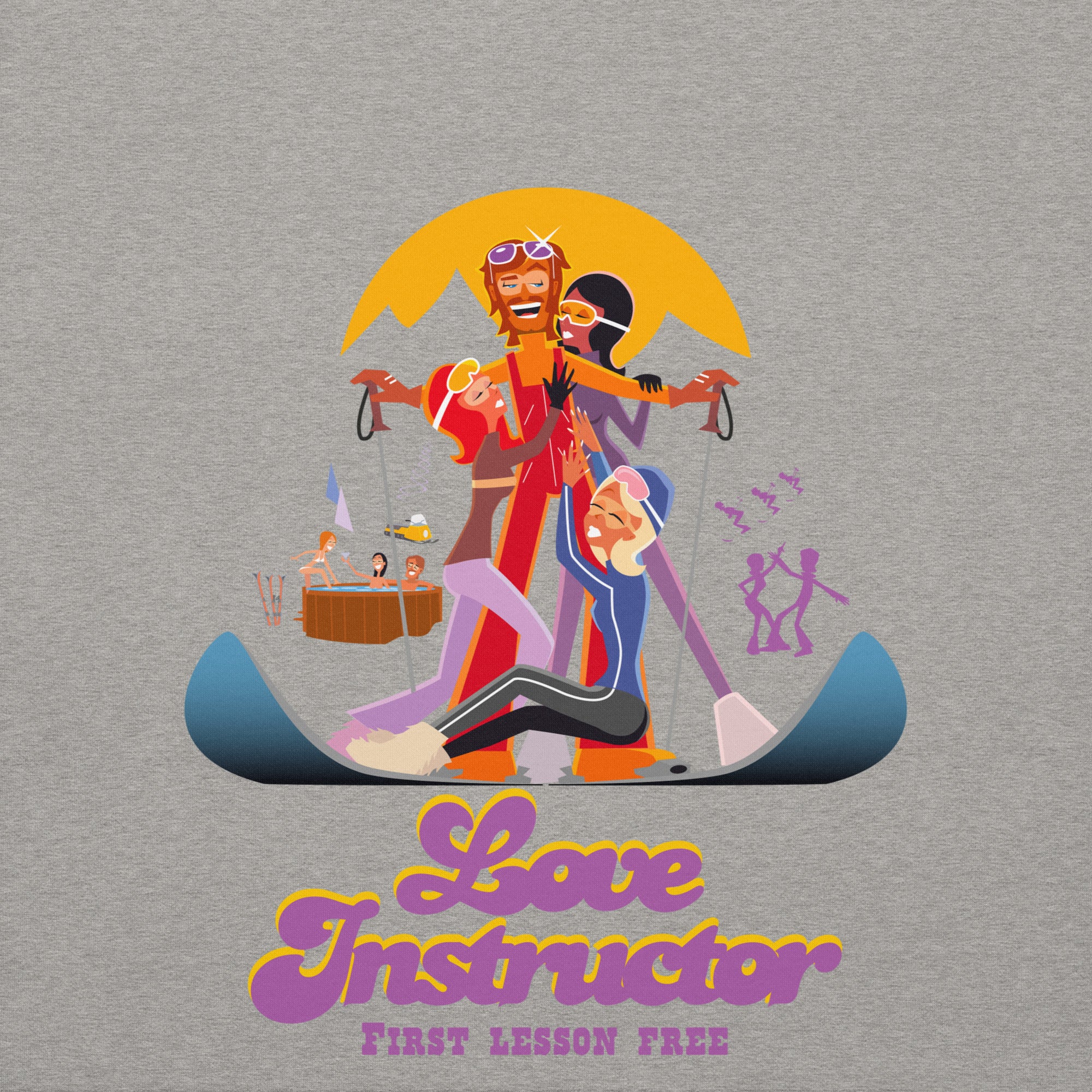 Sweat à capuche unisexe en coton Love Instructor First Lesson free
