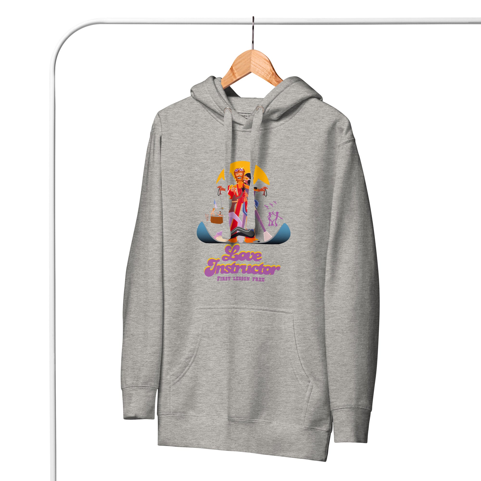 Sweat à capuche unisexe en coton Love Instructor First Lesson free