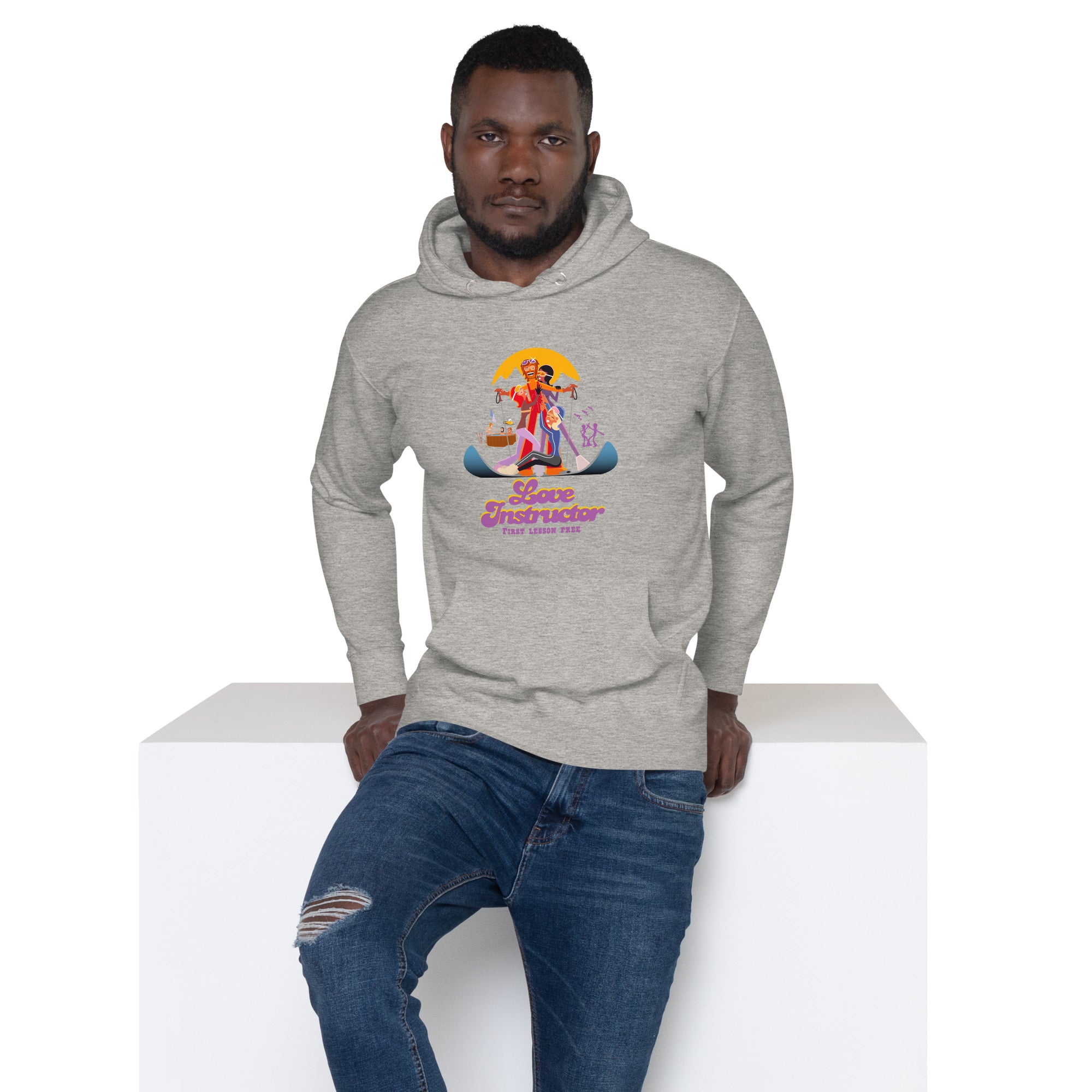 Sweat à capuche unisexe en coton Love Instructor First Lesson free