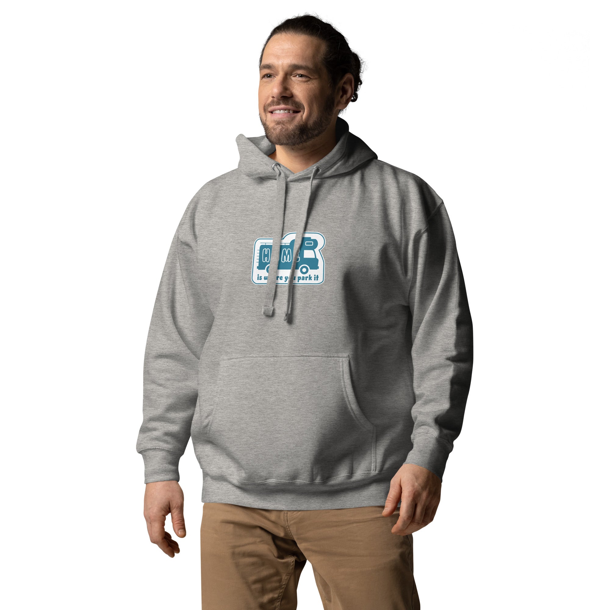 Unisex Cotton Hoodie Blue Camper Van Home is where you park it