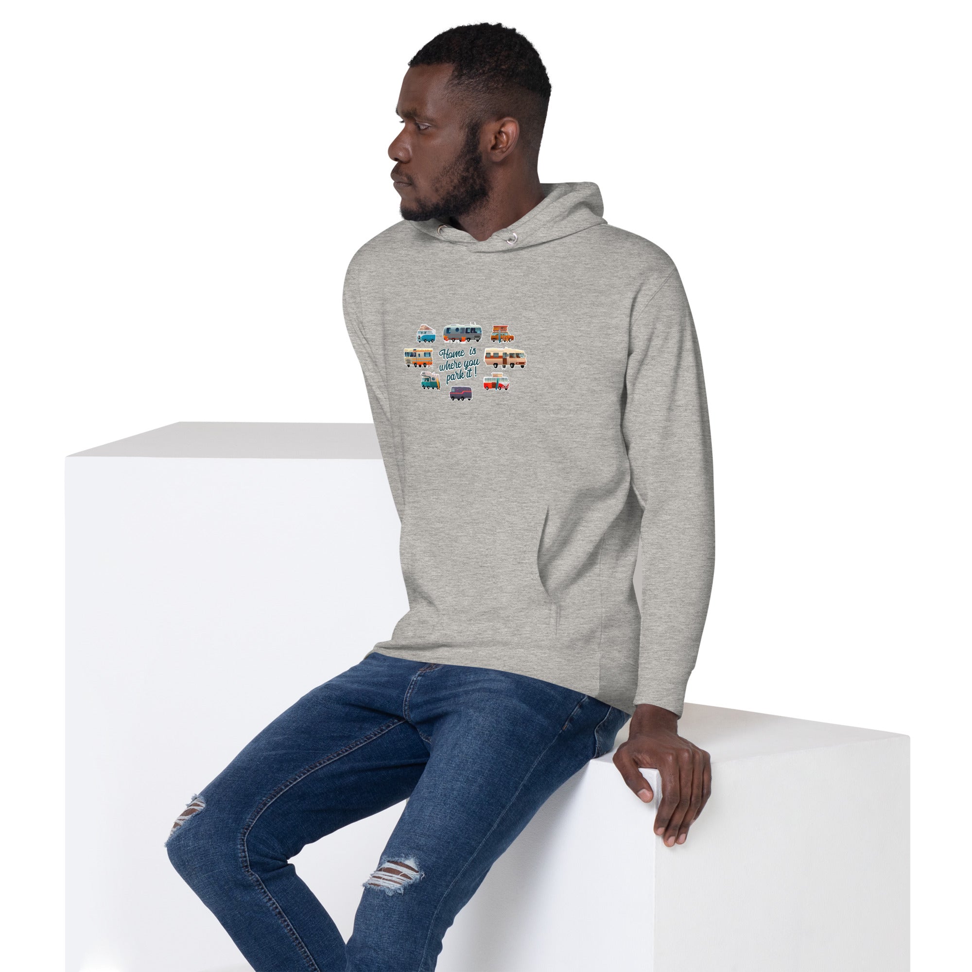 Unisex Cotton Hoodie Square Vintage Campers