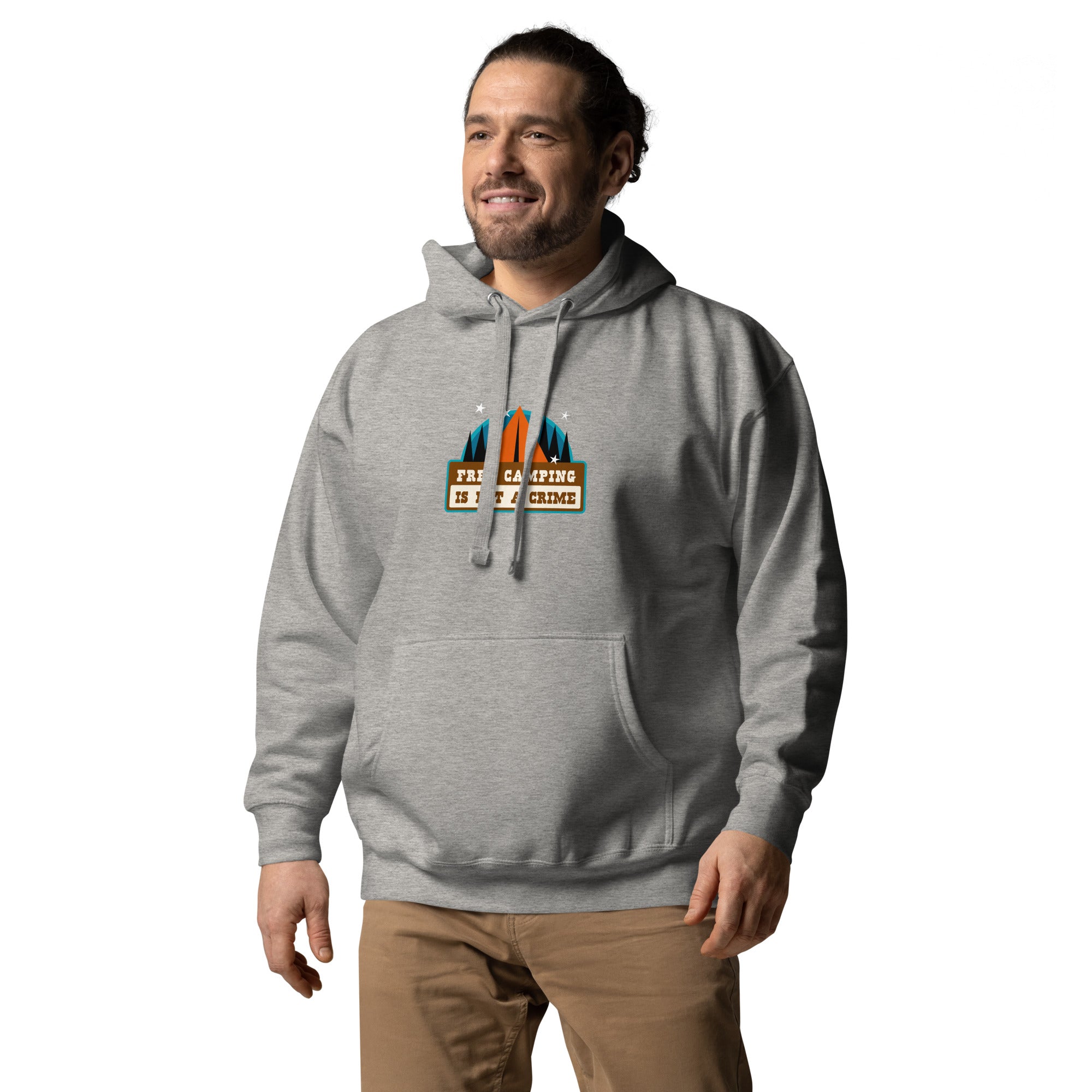 Unisex Cotton Hoodie Free camping is not a crime graphic