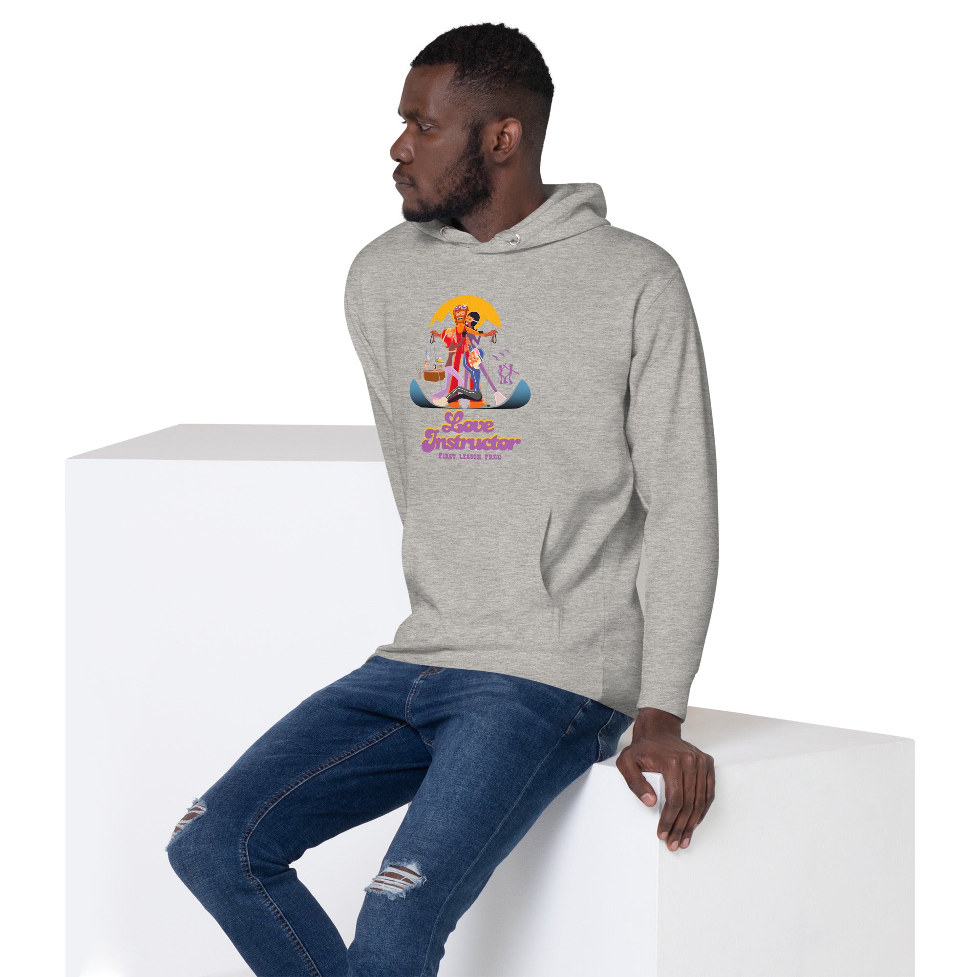 Sweat à capuche unisexe en coton Love Instructor First Lesson free