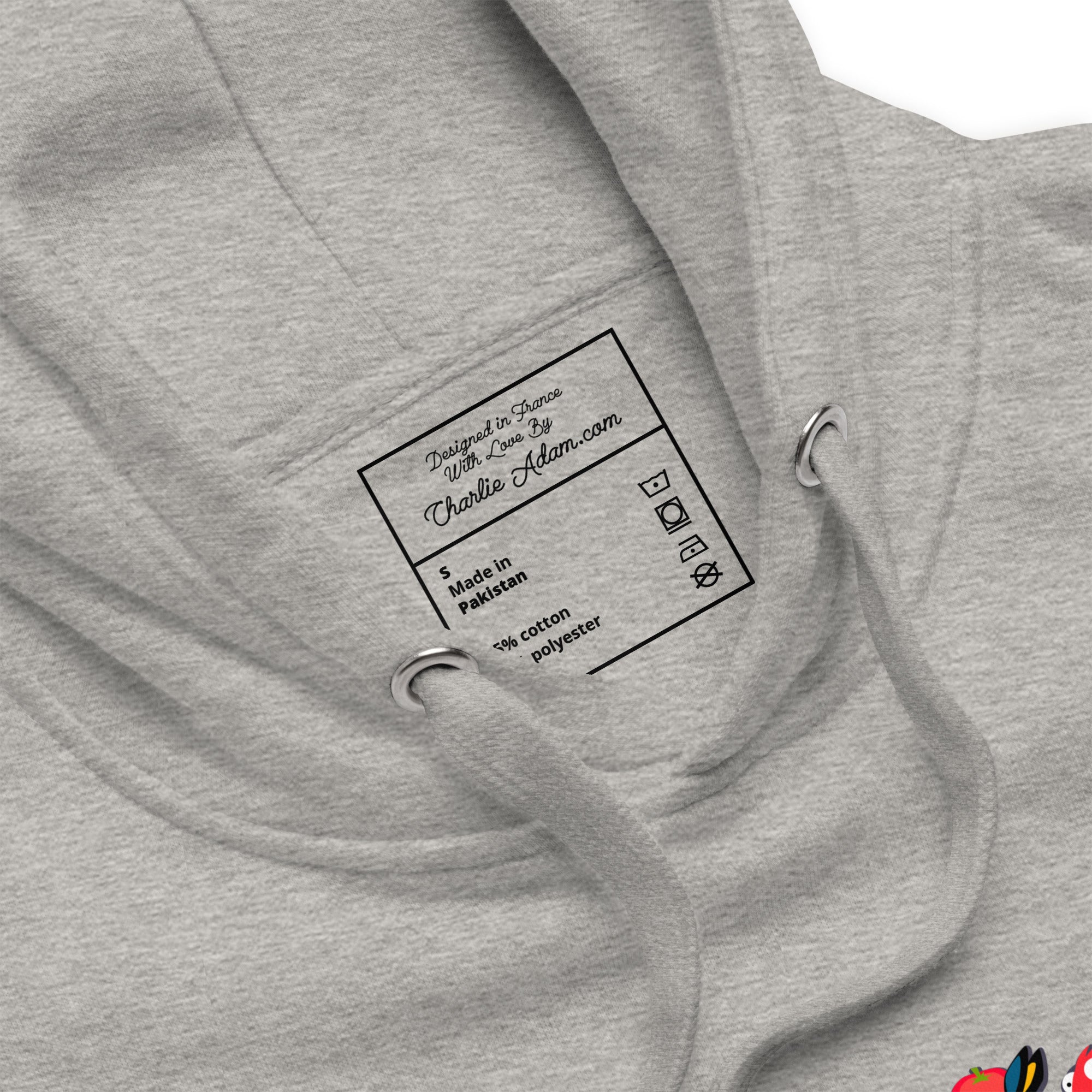 Sweat à capuche unisexe en coton Make Bouillabaisse Not War (face & dos)