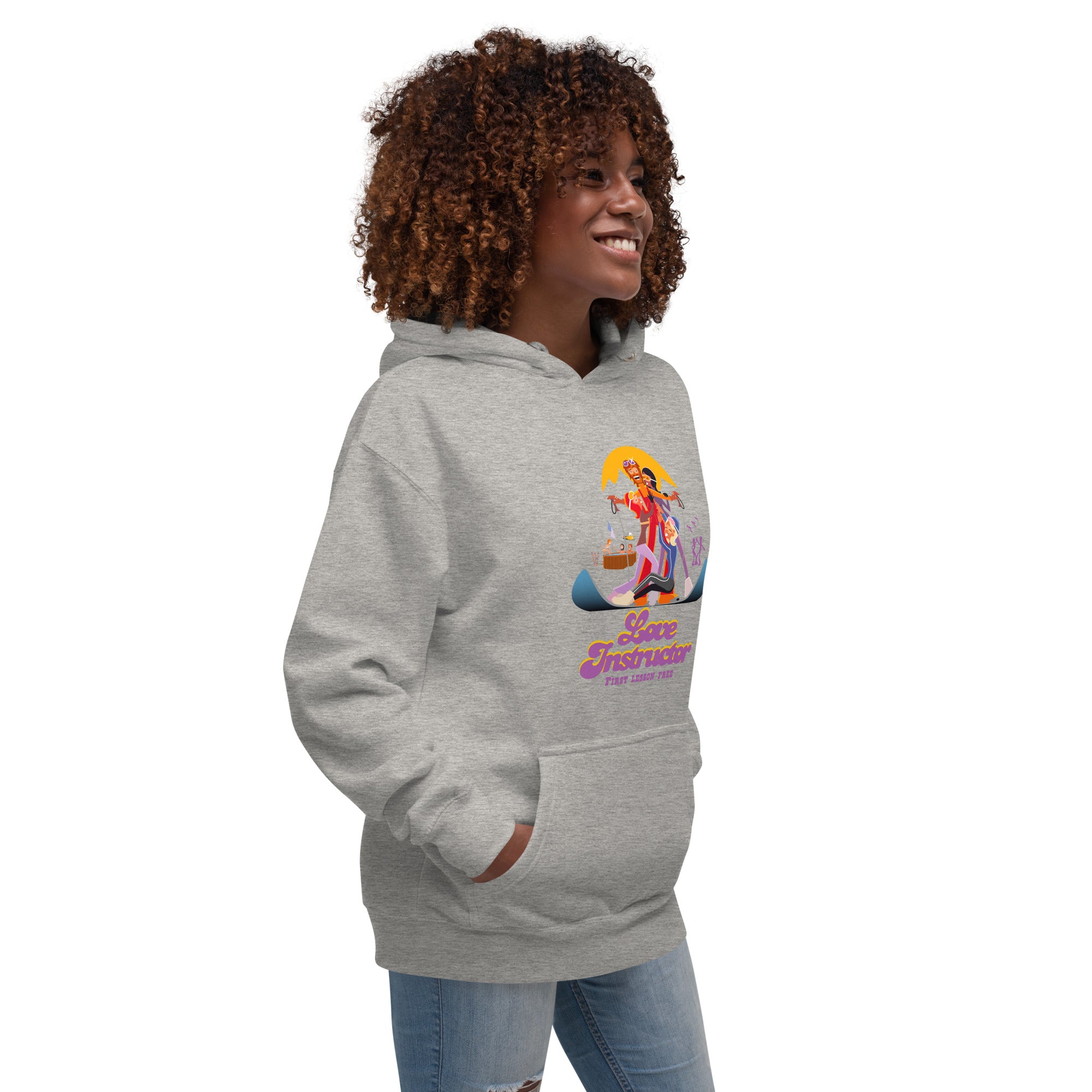 Sweat à capuche unisexe en coton Love Instructor First Lesson free