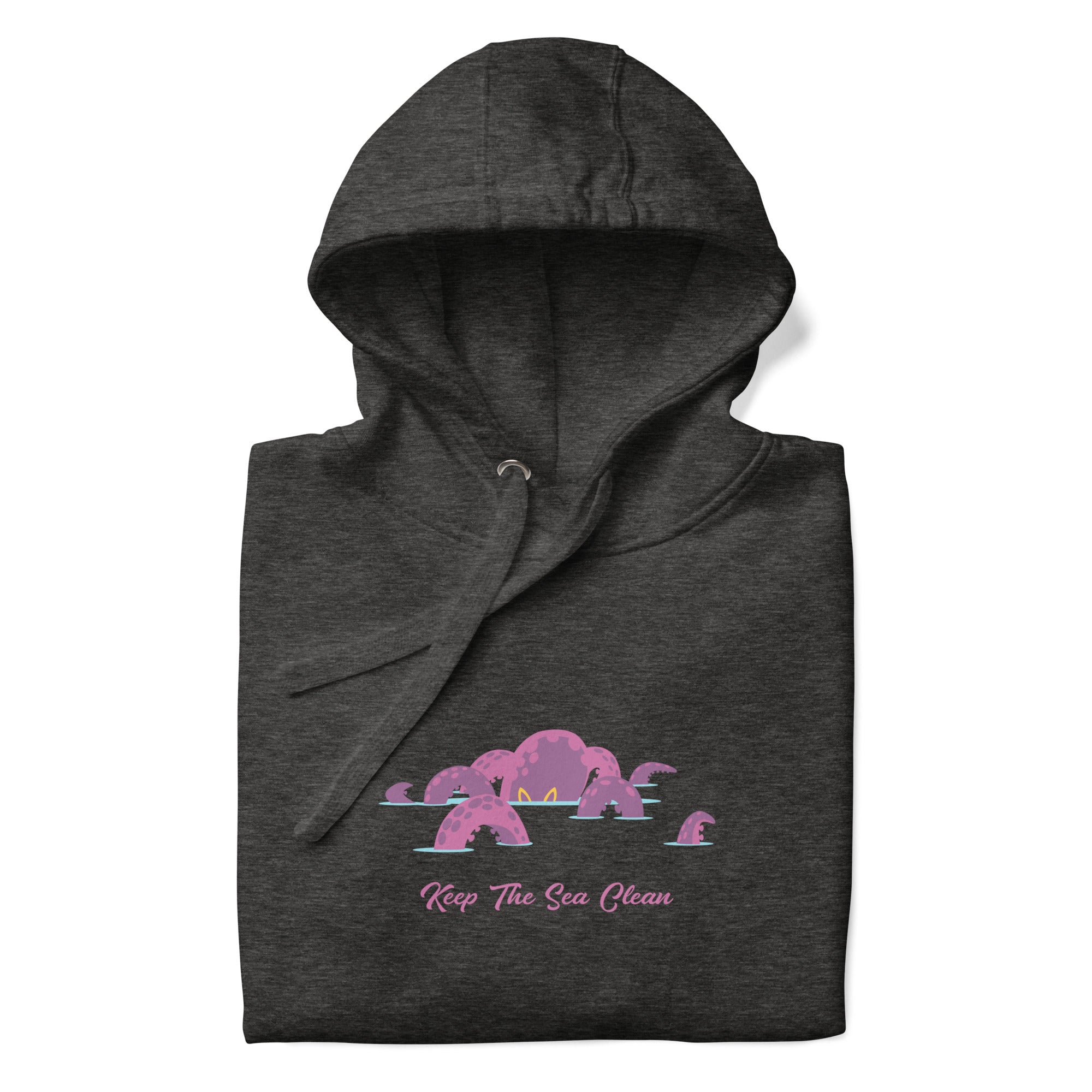 Unisex Cotton Hoodie Octopus Purple