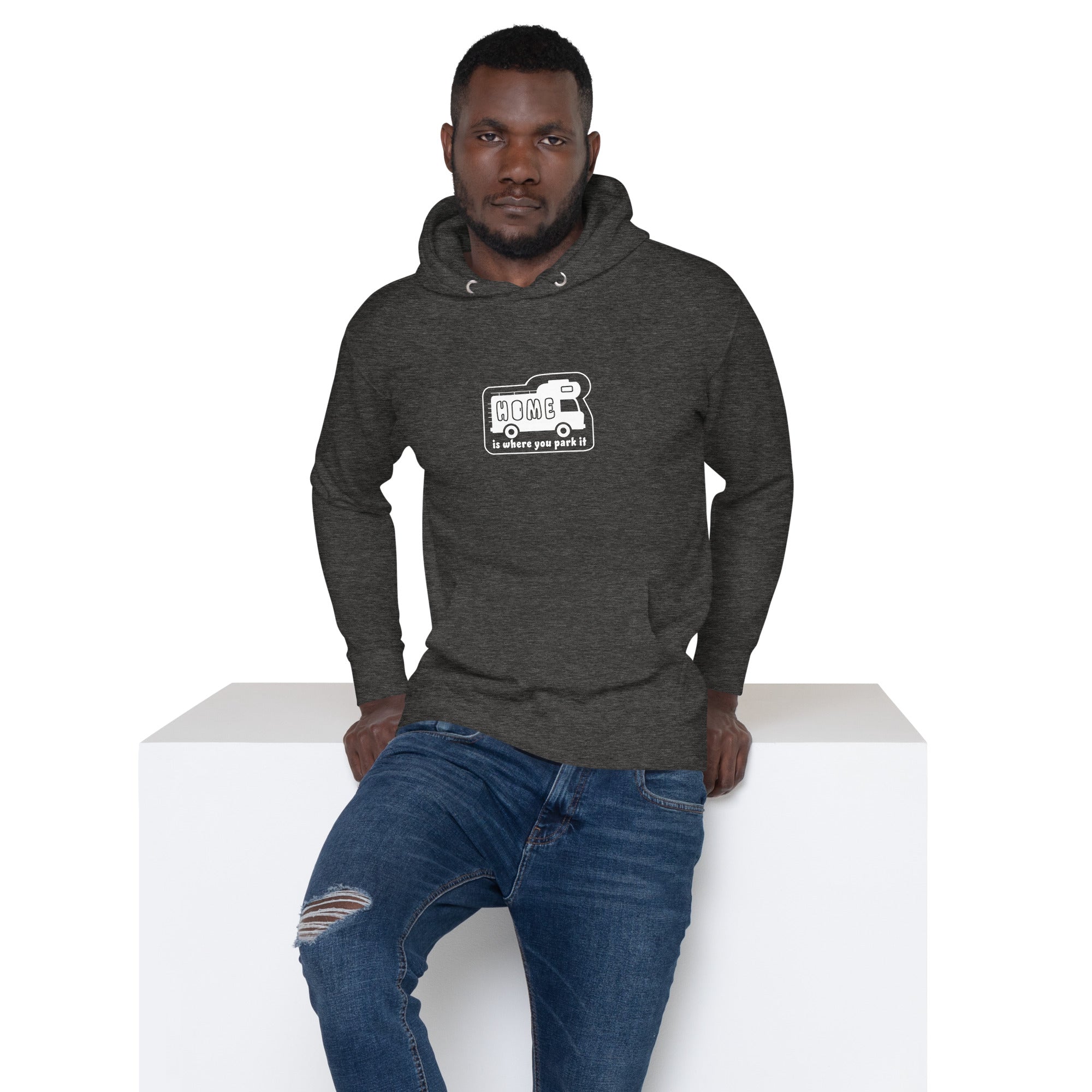Unisex Cotton Hoodie White Camper Van Home is where you park it