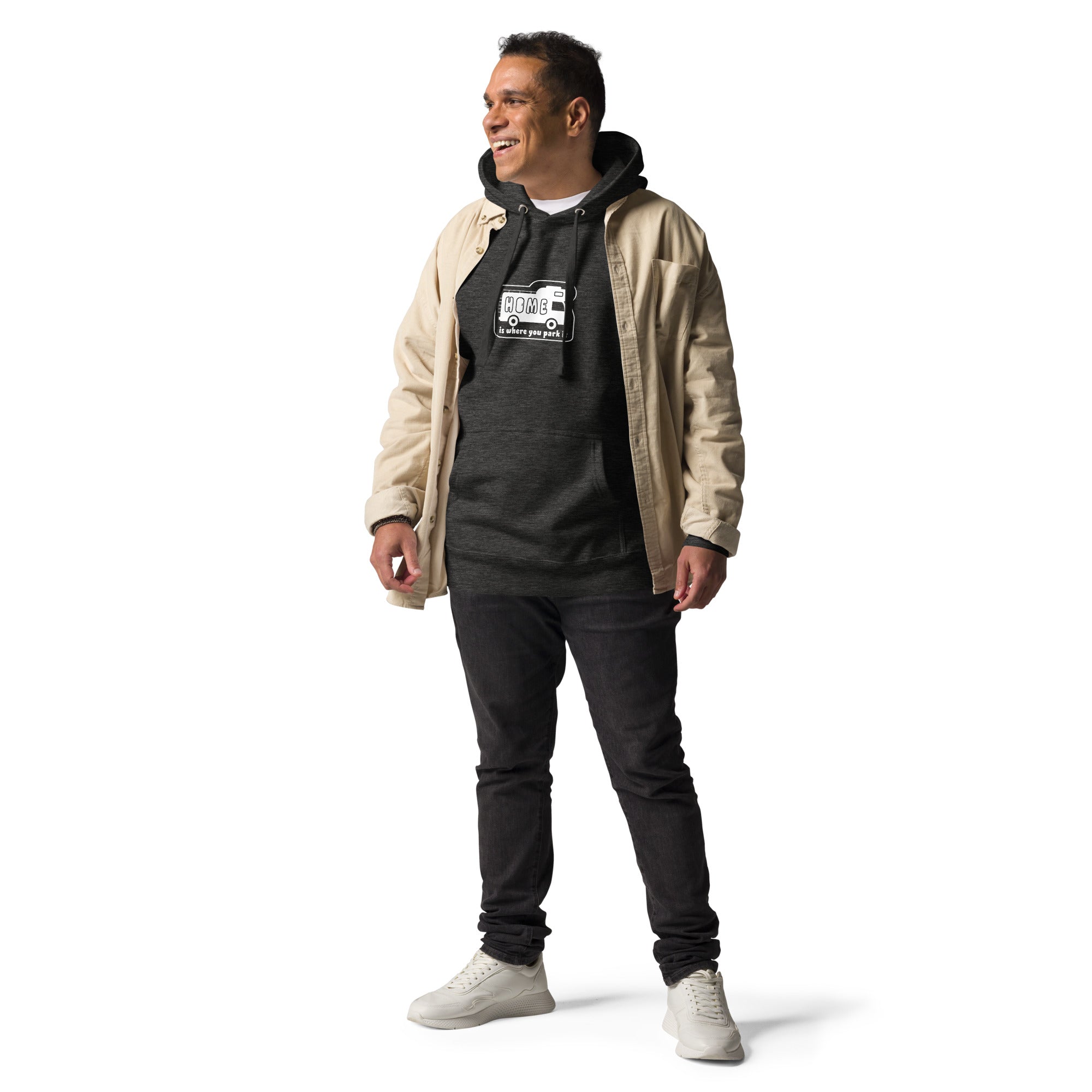 Unisex Cotton Hoodie White Camper Van Home is where you park it