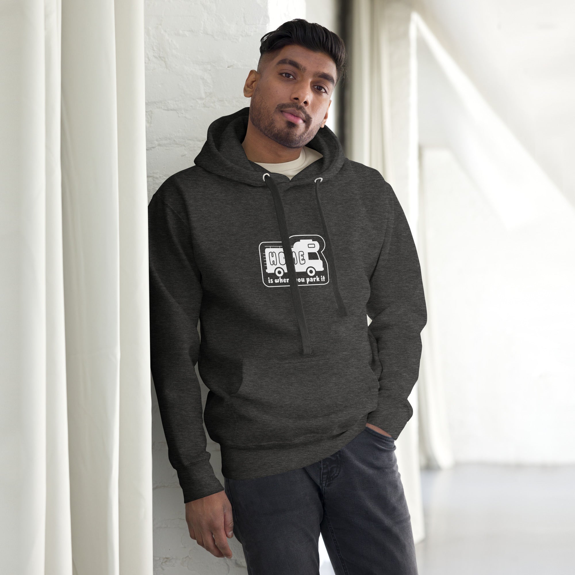 Unisex Cotton Hoodie White Camper Van Home is where you park it