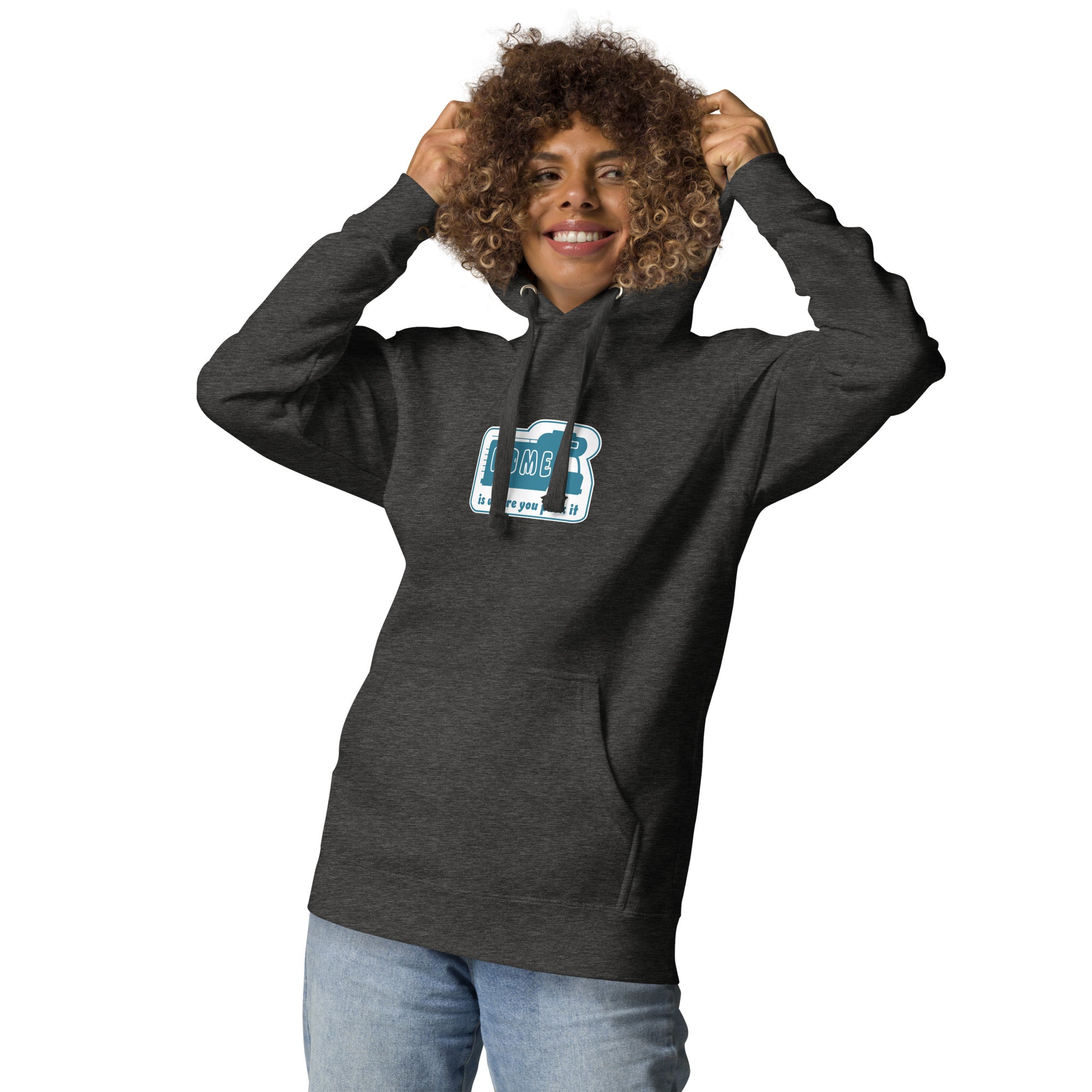 Unisex Cotton Hoodie Blue Camper Van Home is where you park it