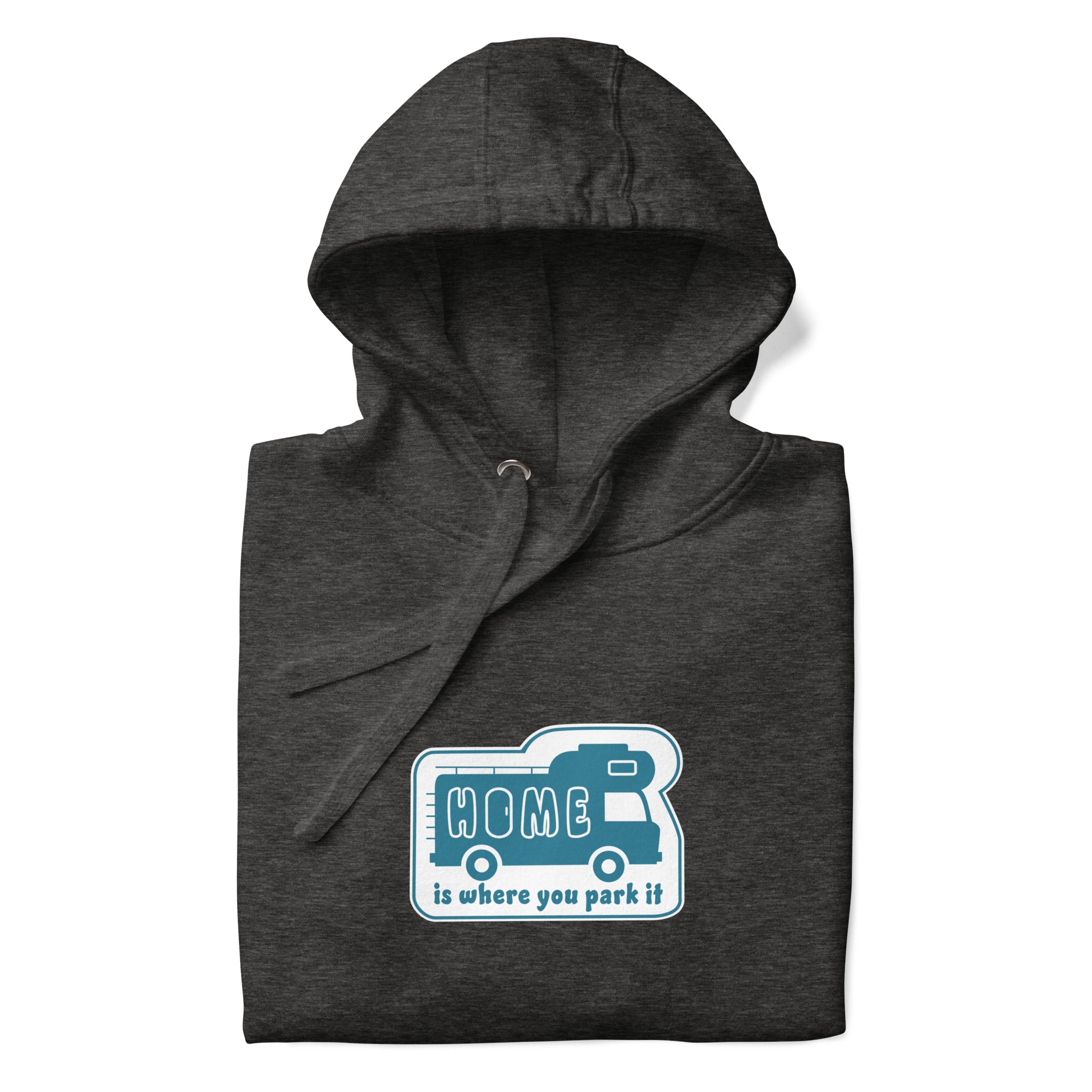 Unisex Cotton Hoodie Blue Camper Van Home is where you park it