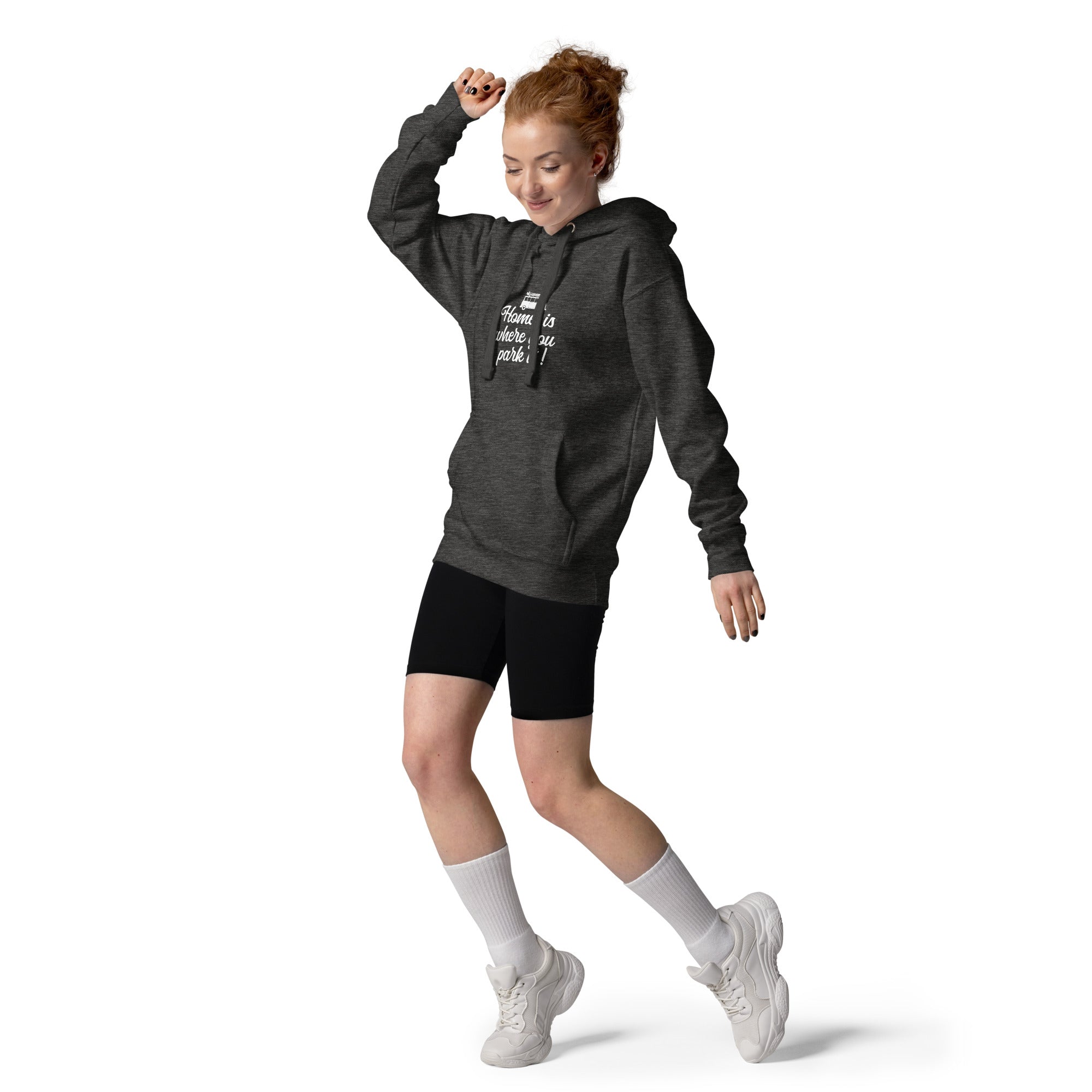 Unisex Cotton Hoodie White Surf Combi Home is where you park it