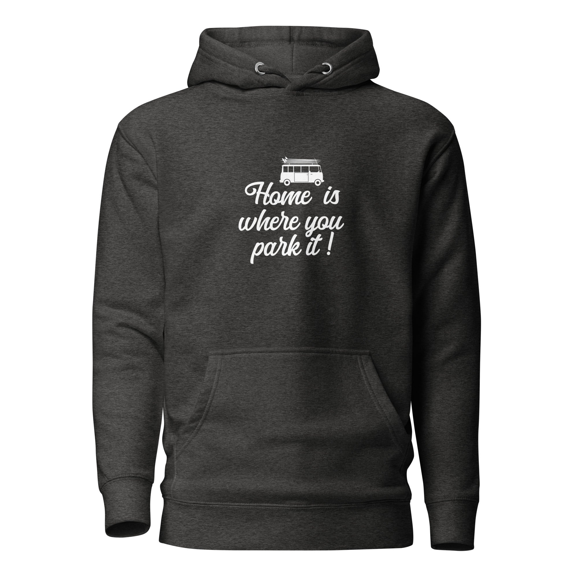 Unisex Cotton Hoodie White Surf Combi Home is where you park it